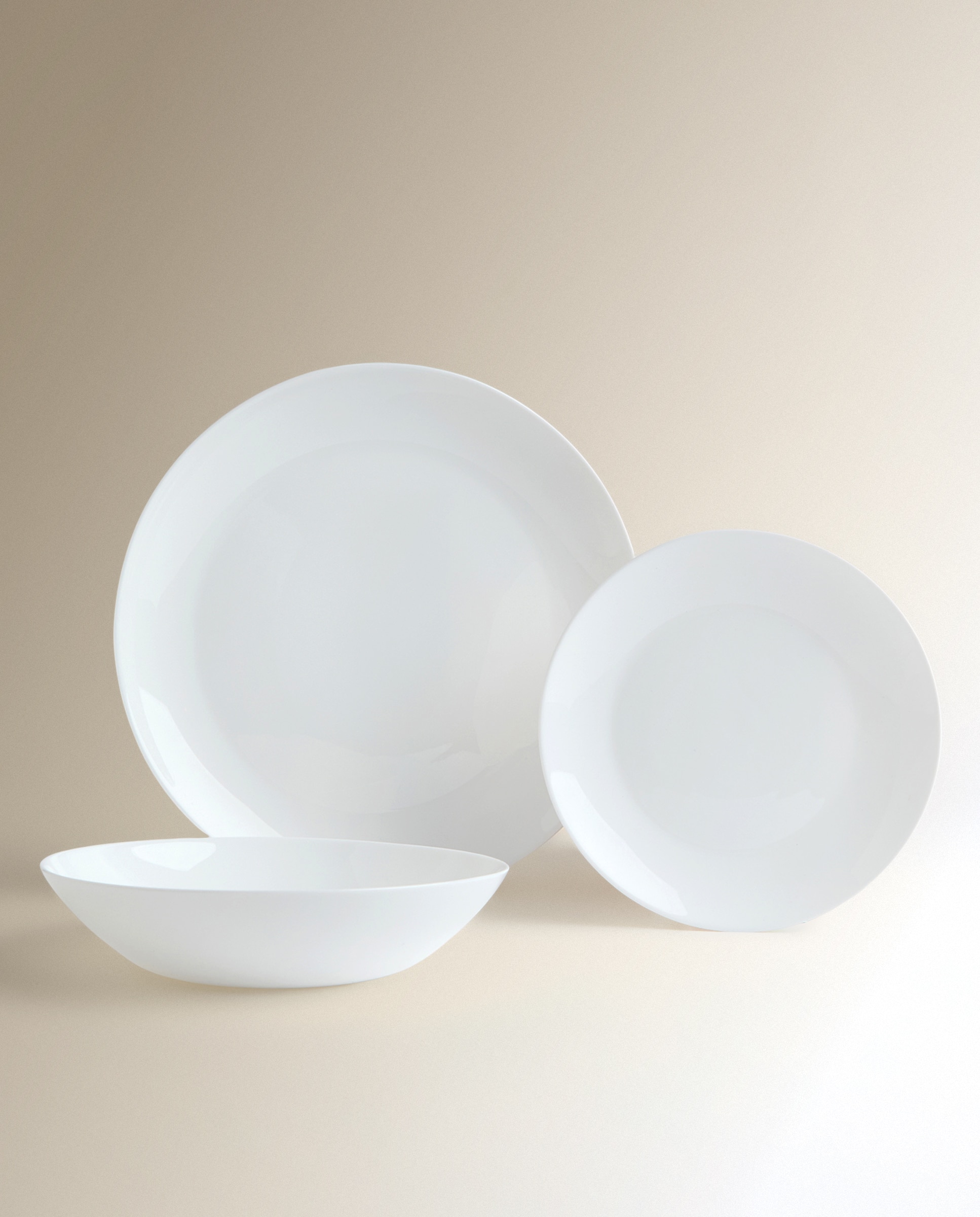 Vajilla de 12 piezas de vidrio Niza Blanco-2