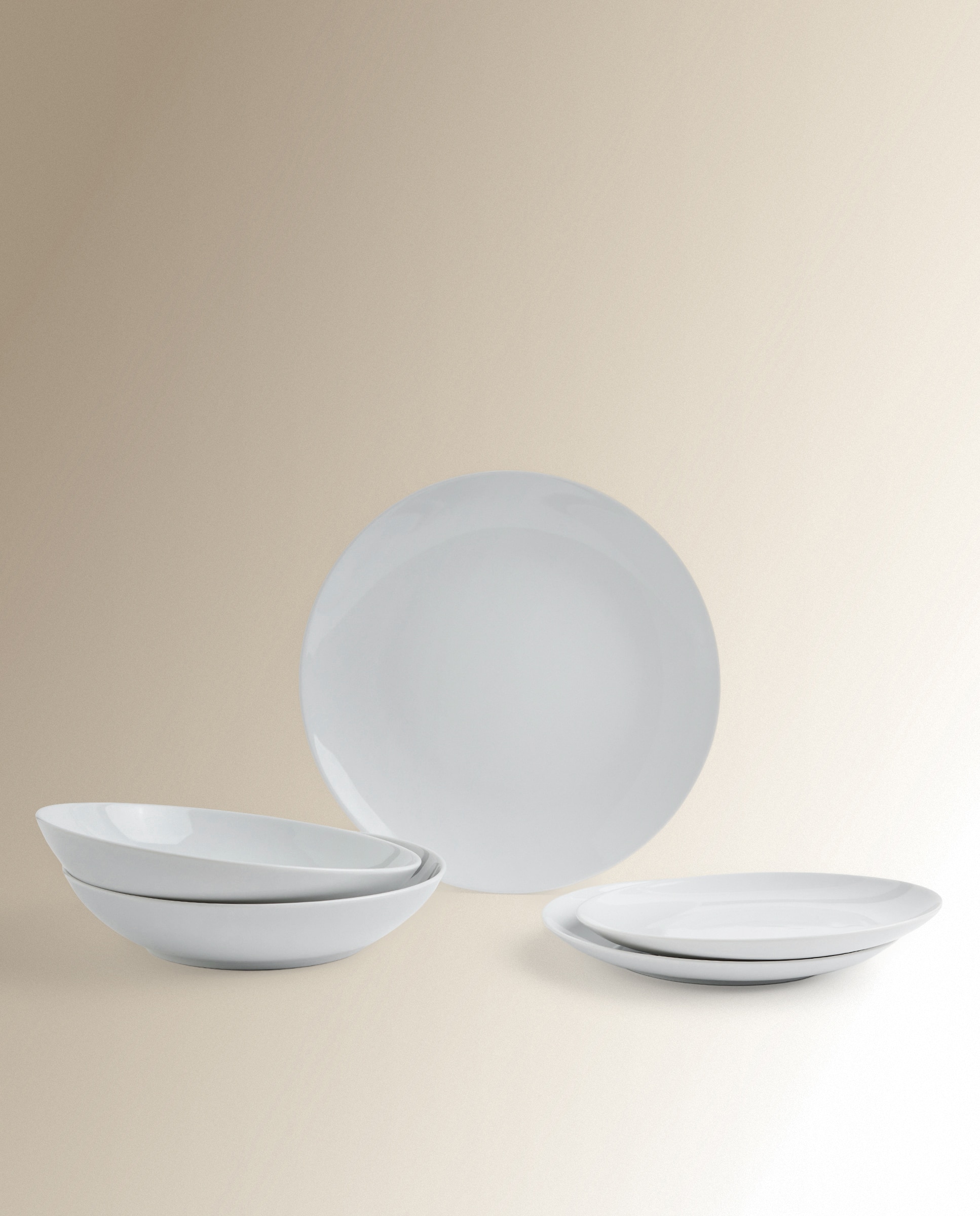 Vajilla de 12 piezas de porcelana Universal - Blanco Blanco-1