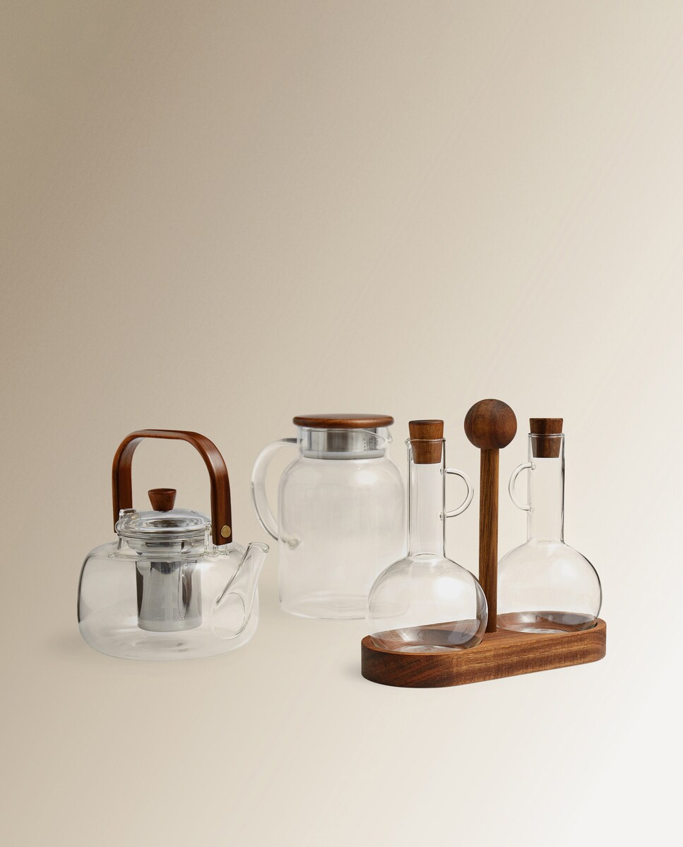 Conjunto de Galheteiro de Azeite e Vinagre Universal Natural-5