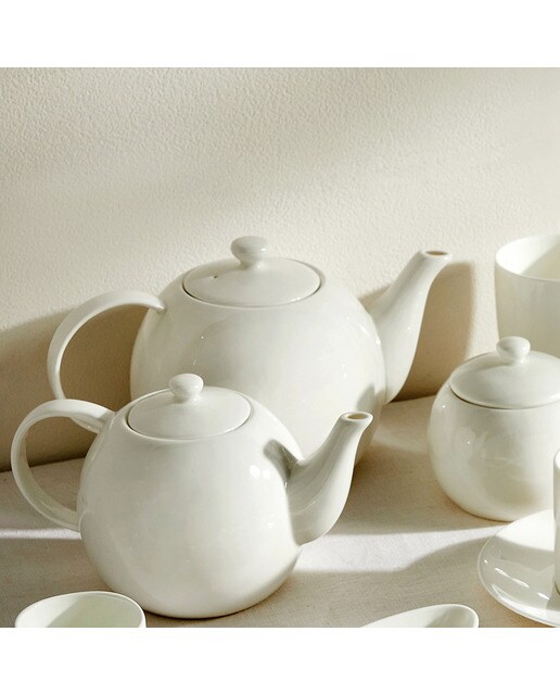 Açucareiro redondo Bone China Essential El Corte Inglés Branco-5