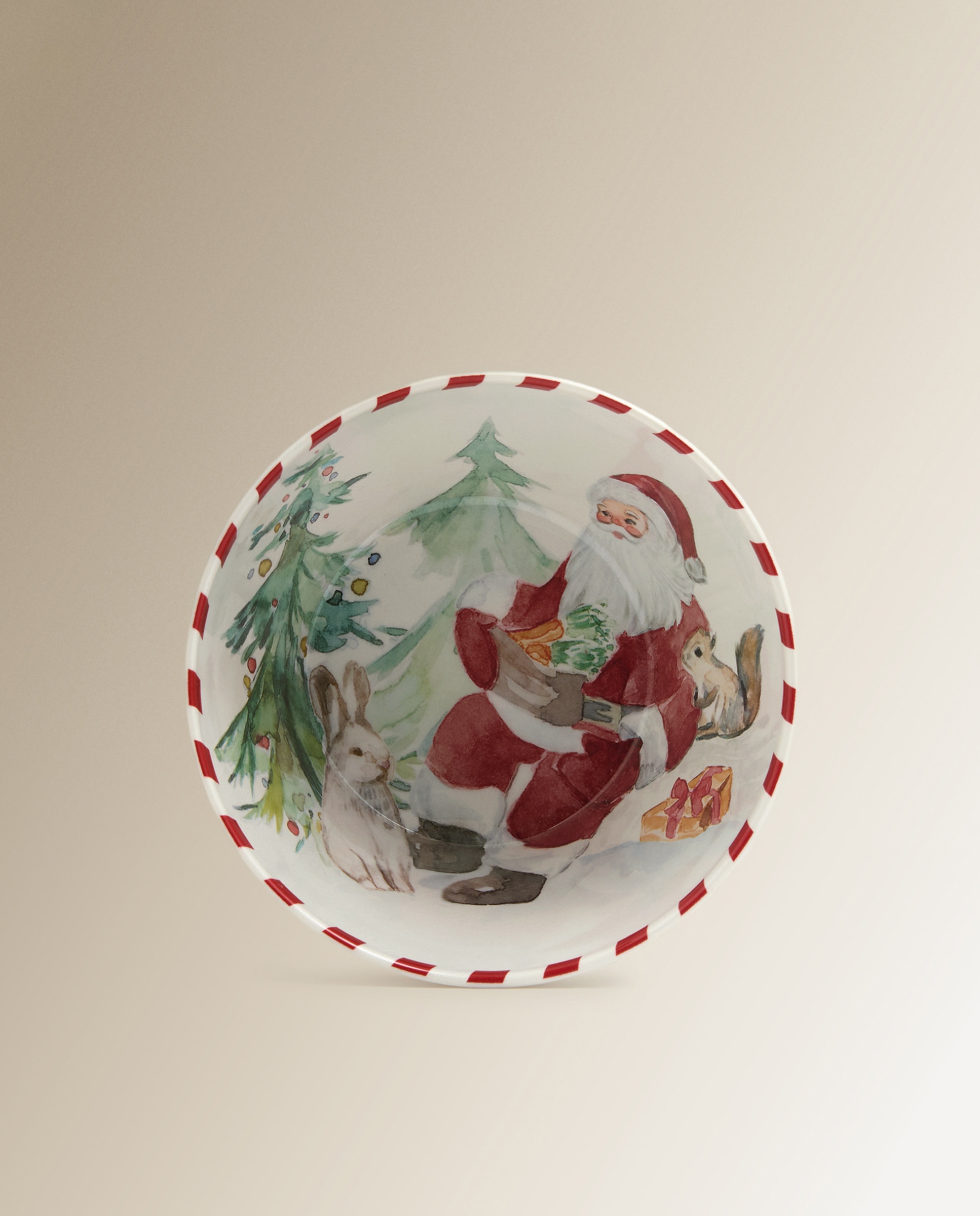 Tigela de Melamina Pai Natal na Aldeia Multicolor-1