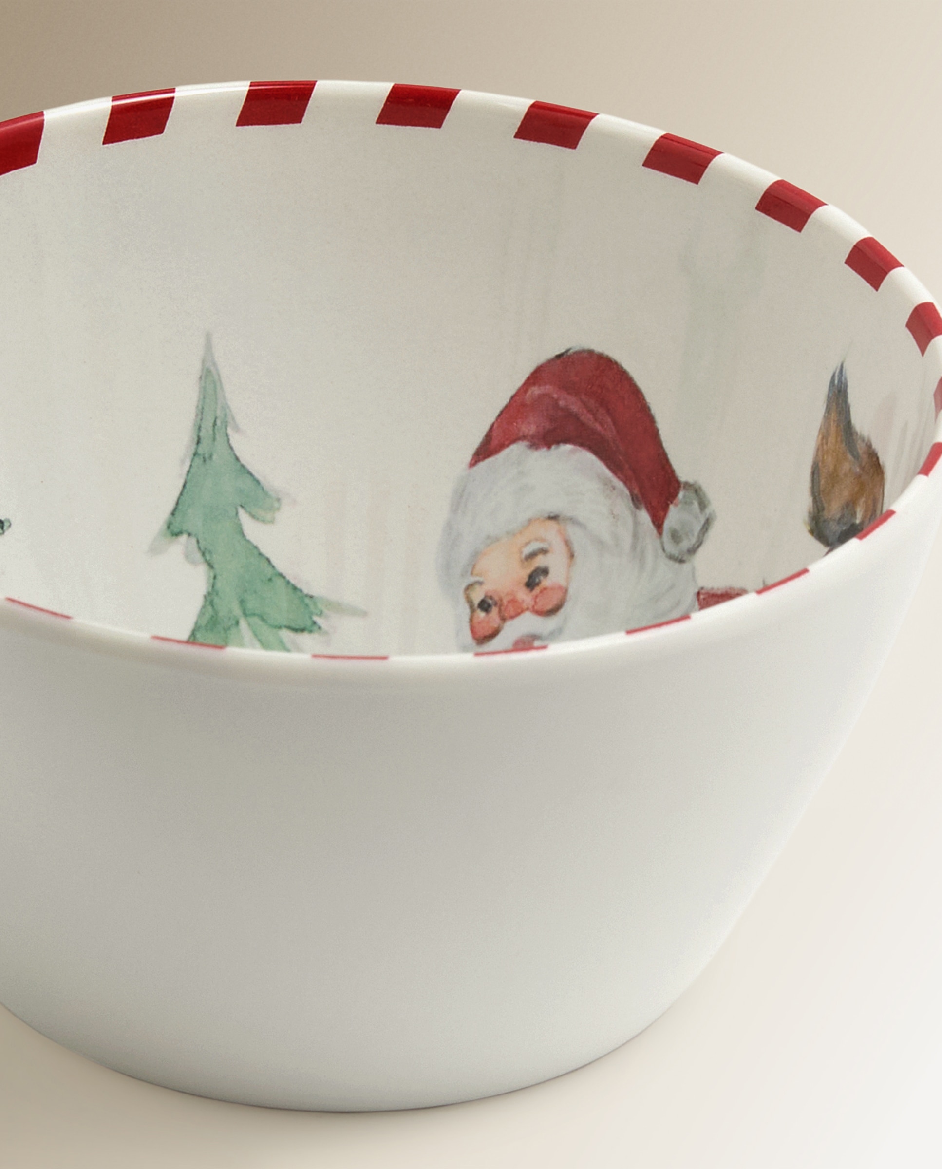Tigela de Melamina Pai Natal na Aldeia Multicolor-3