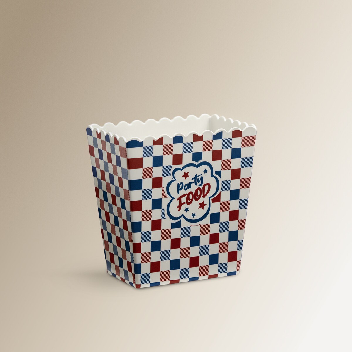 Cubo de palomitas de melamina Rayas 4 de julio Basics El Corte Inglés Rojo-1