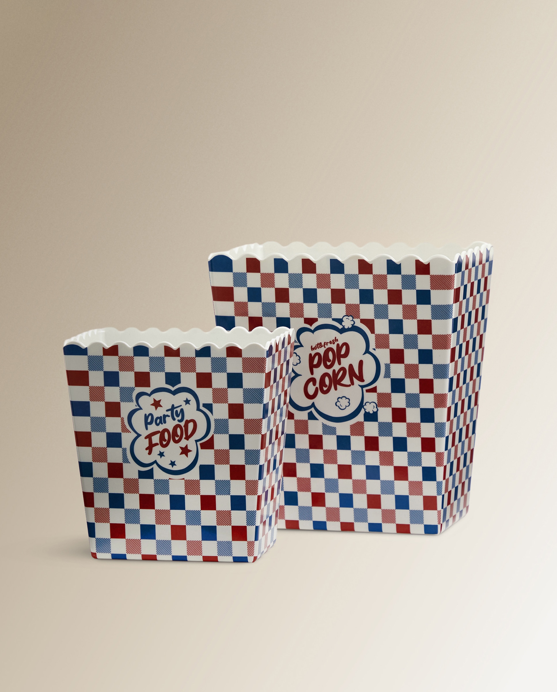 Cubo de palomitas de melamina Rayas 4 de julio Basics El Corte Inglés Rojo-4