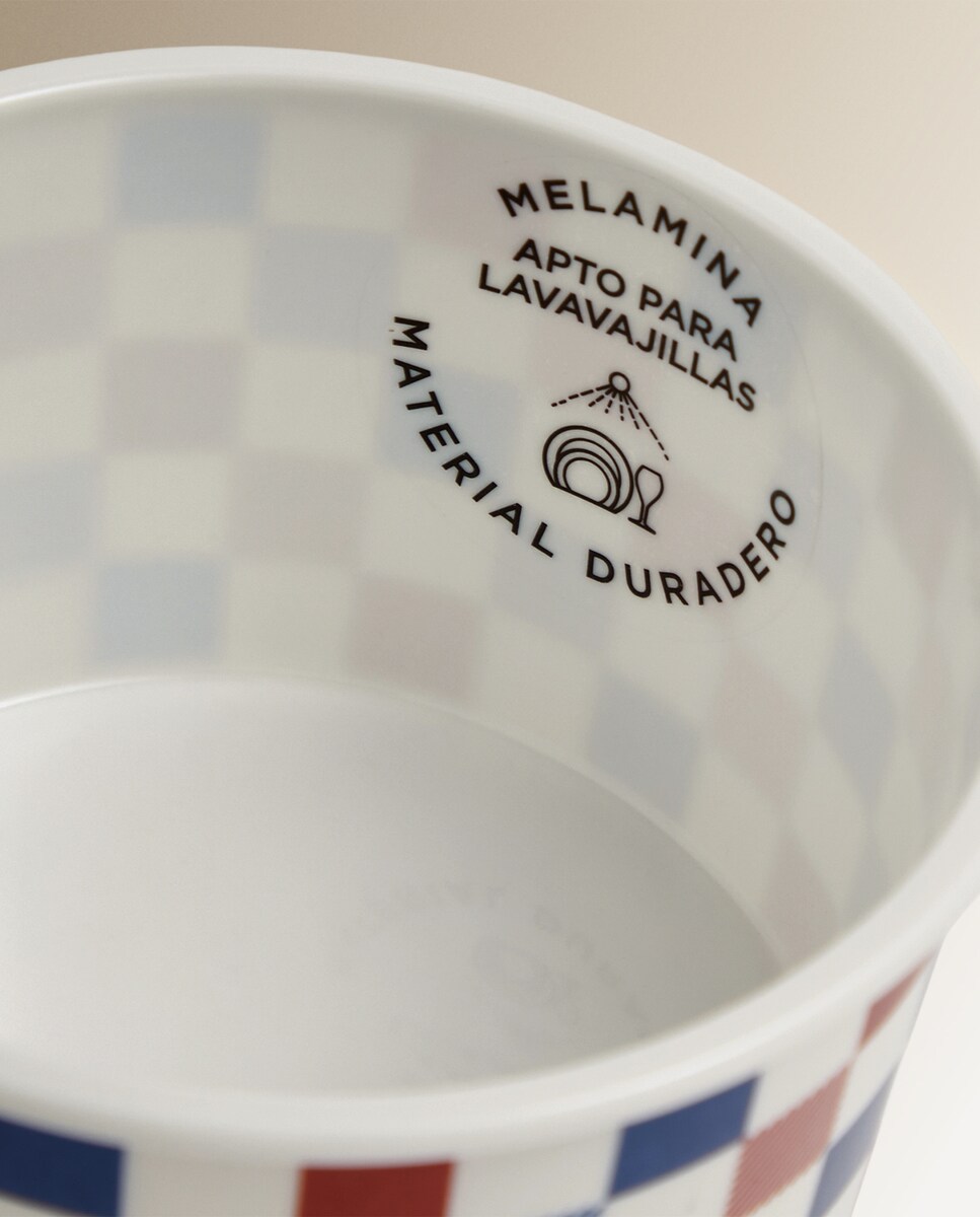 Bowl de melamina Cuadros 4 de julio Basics El Corte Inglés Rojo-4