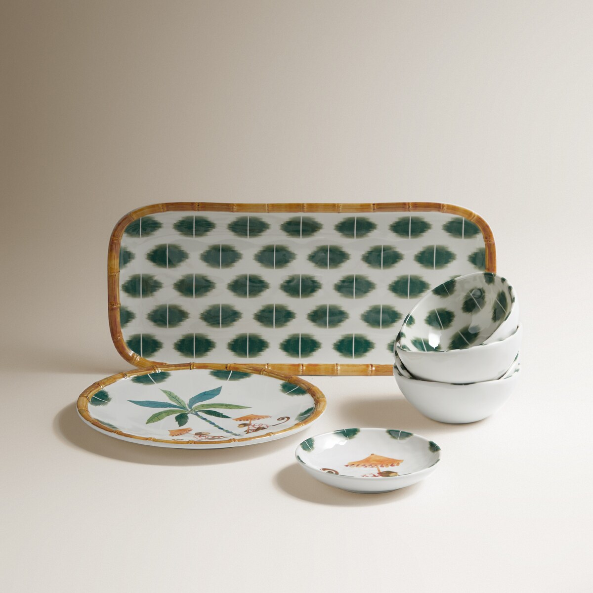 El Corte Inglés Vajilla Exterior Melamina Vajilla Platos De Bambu