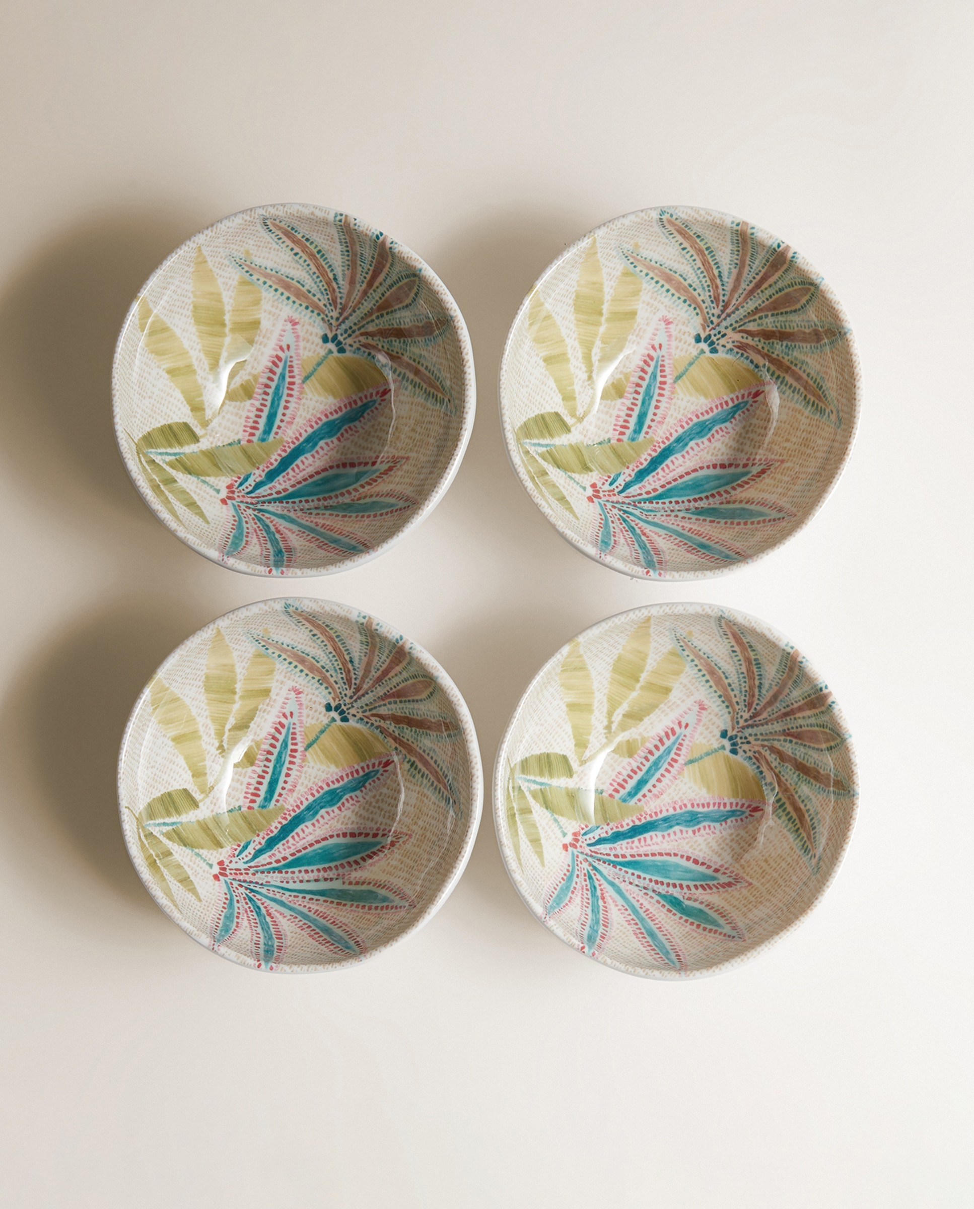 Conjunto de 4 Tigelas de Melamina Batuan Branco-2