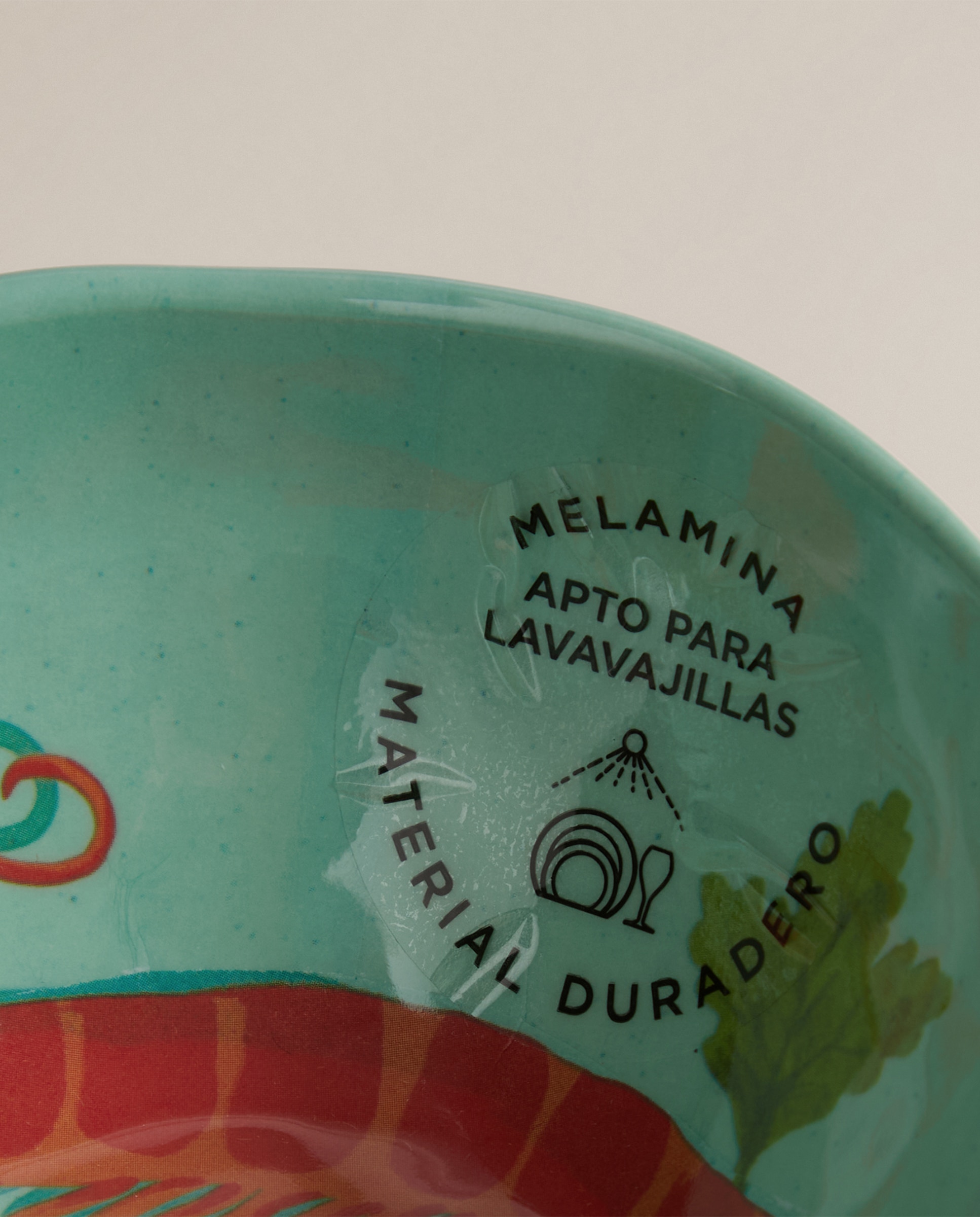 Tigela de Melamina Gambas Mojácar Turquesa-3