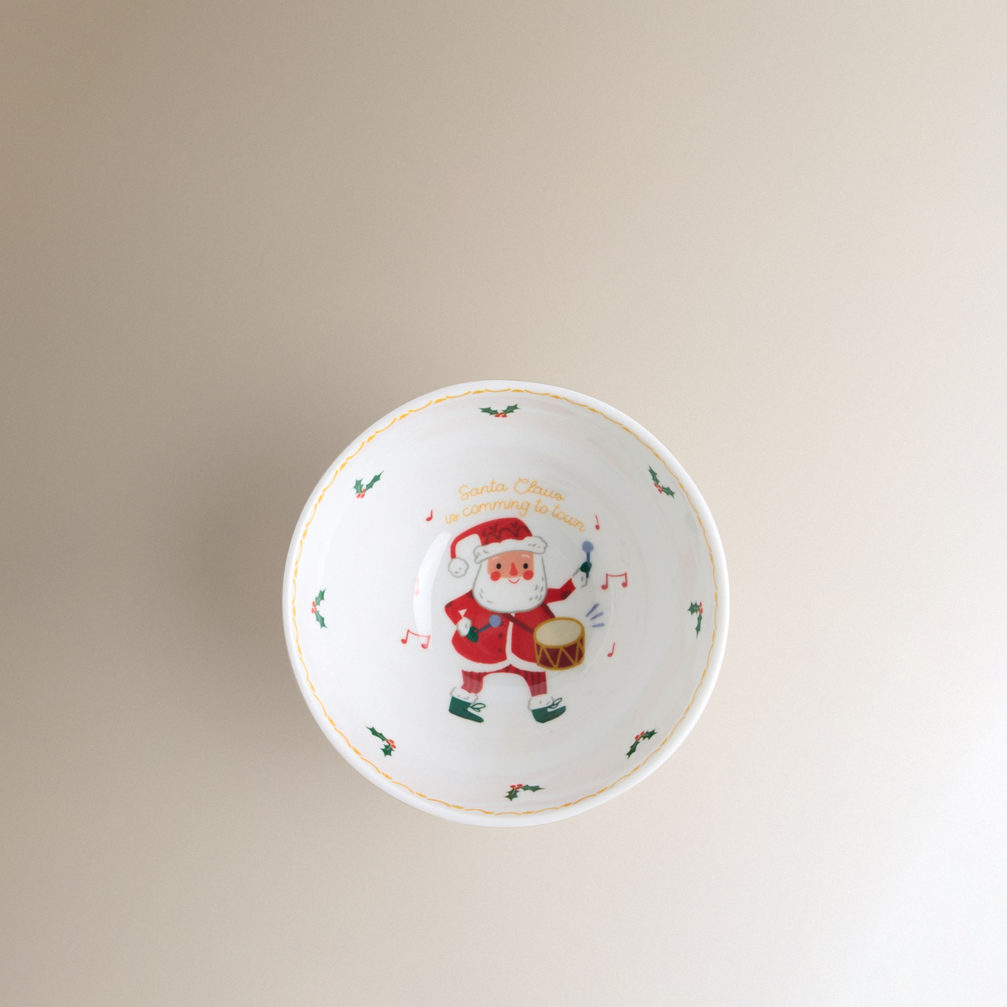 Bowl de melamina Papá Noel con tambor Rojo-4