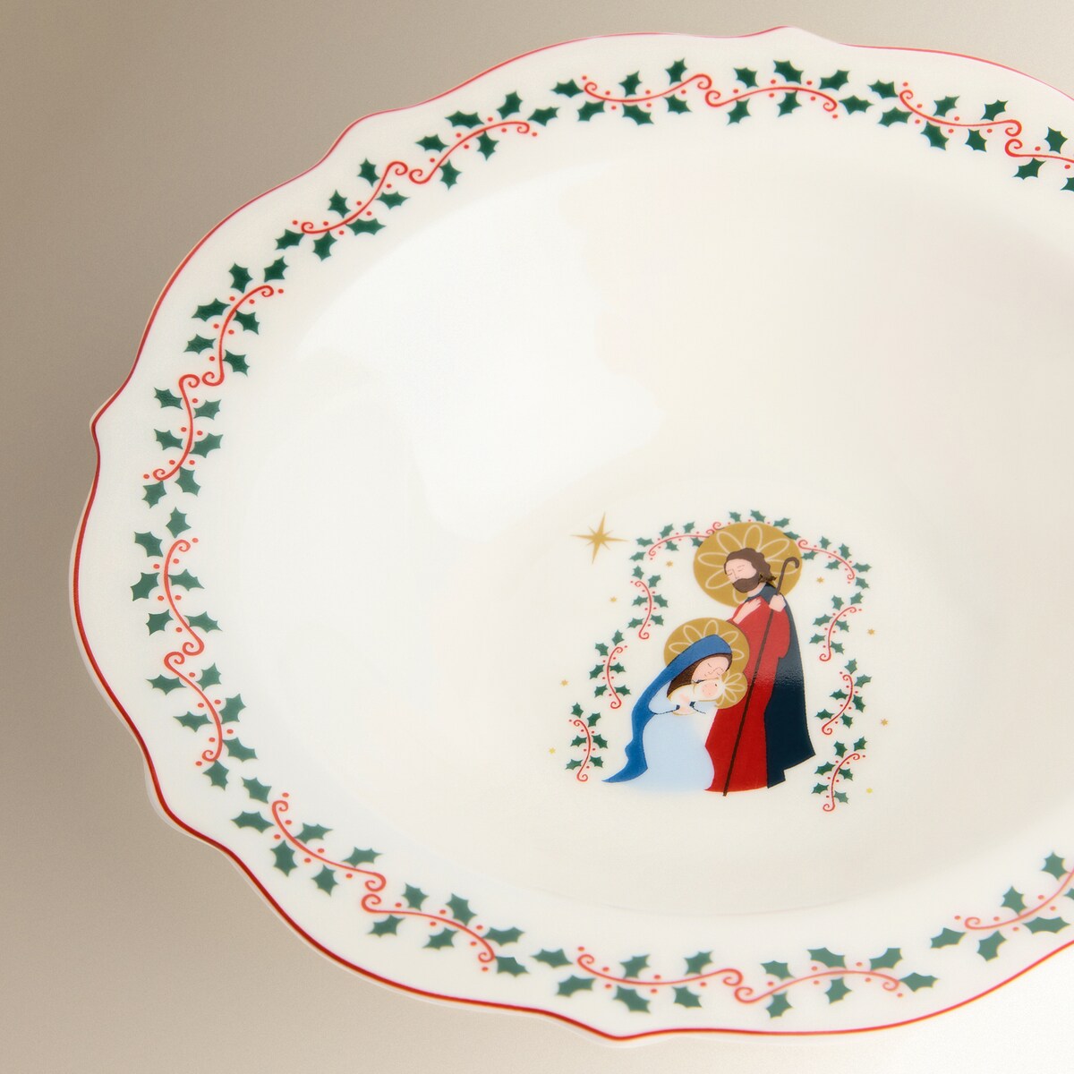 Bowl Nativity Navidad Rojo-3