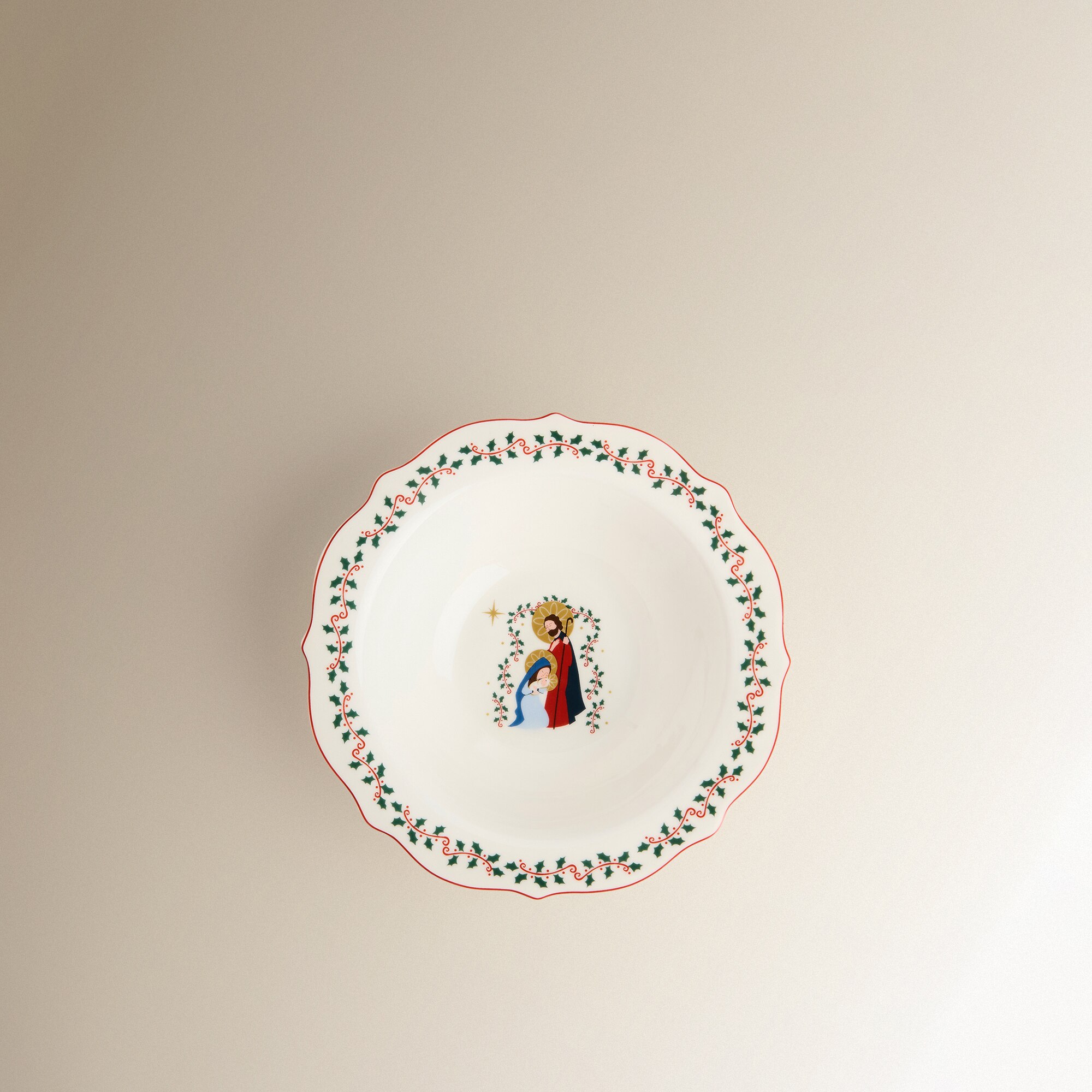Bowl Nativity Navidad Rojo-4