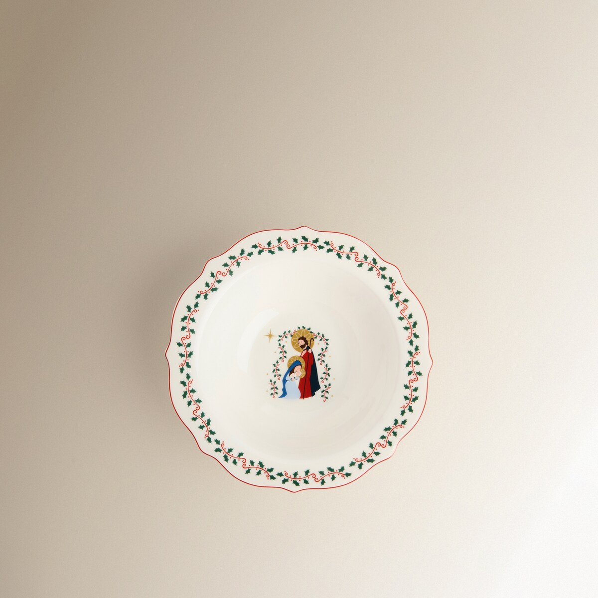 Bowl Nativity Navidad Rojo-4