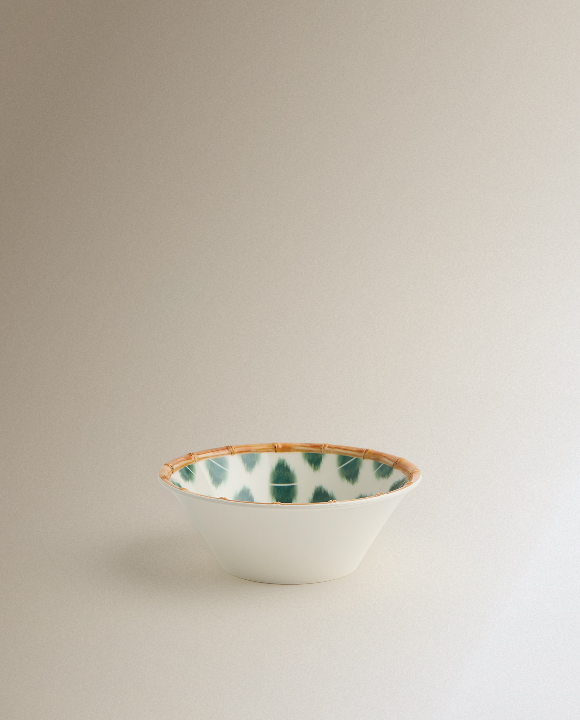 Tigela de melamina para exterior Ikat Verde-3