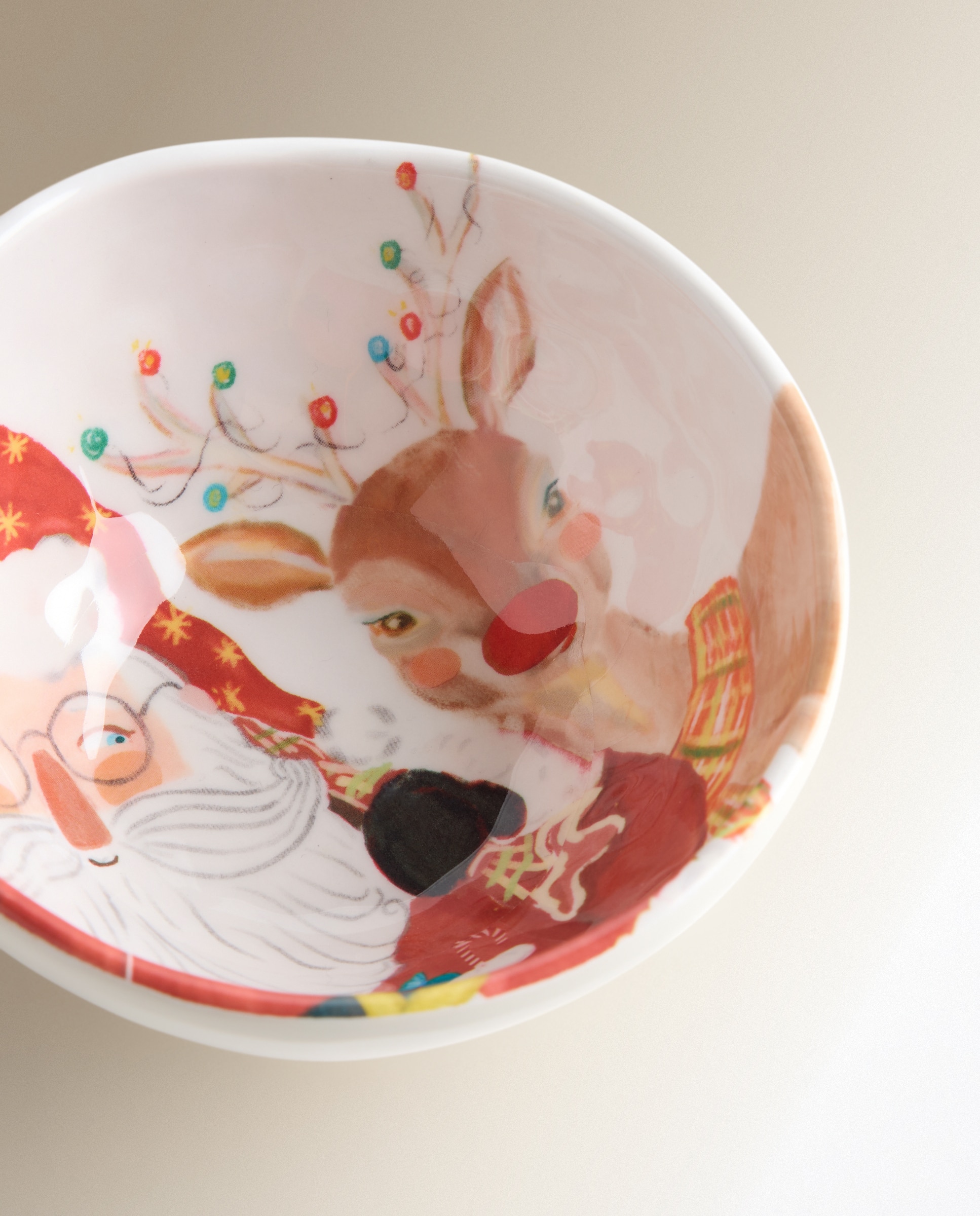 Tigela Rudolph de Melamina Santa's Magic Natal Vermelho-4