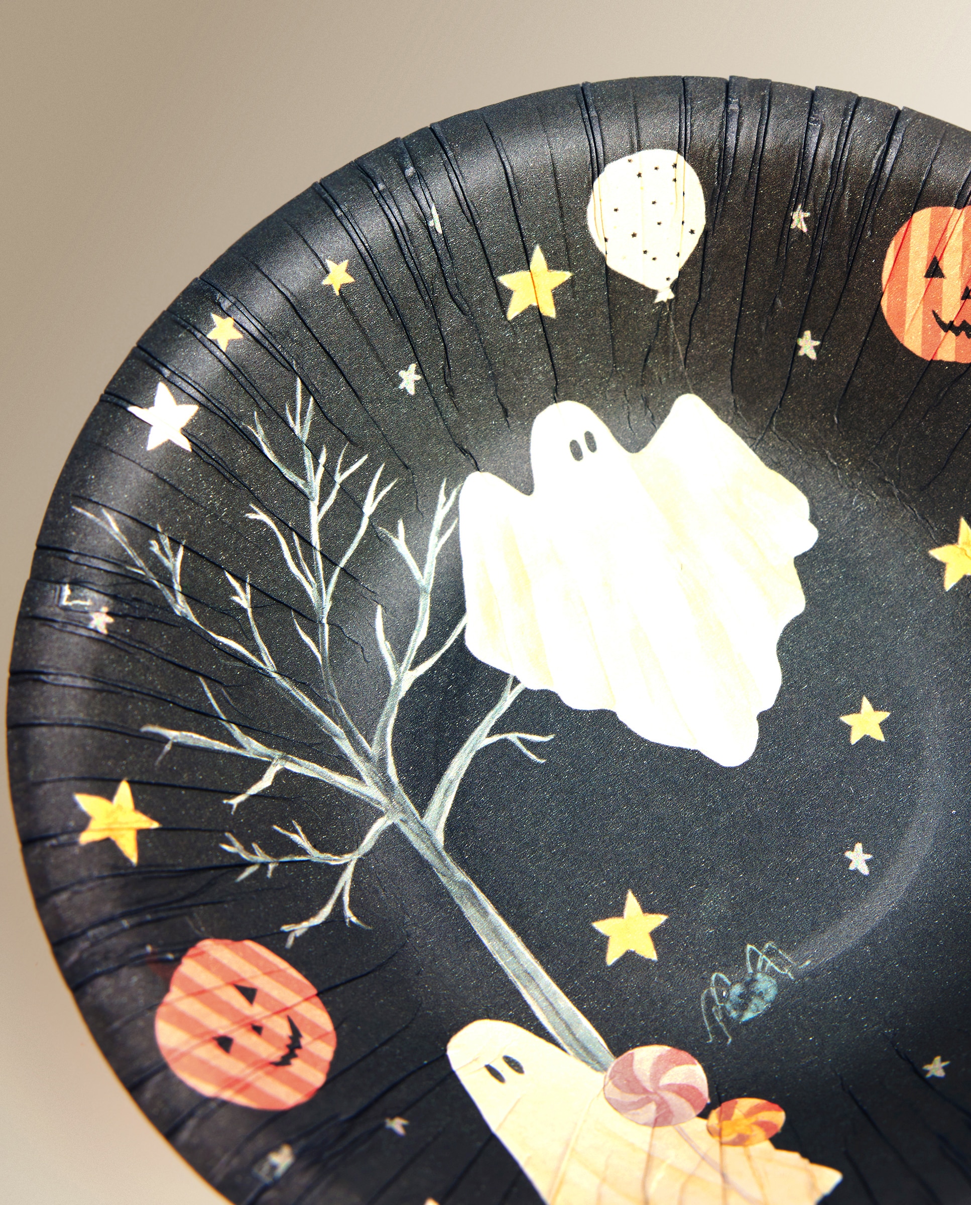 Conjunto de 6 Tigelas Descartáveis Travessura Halloween Preto-3