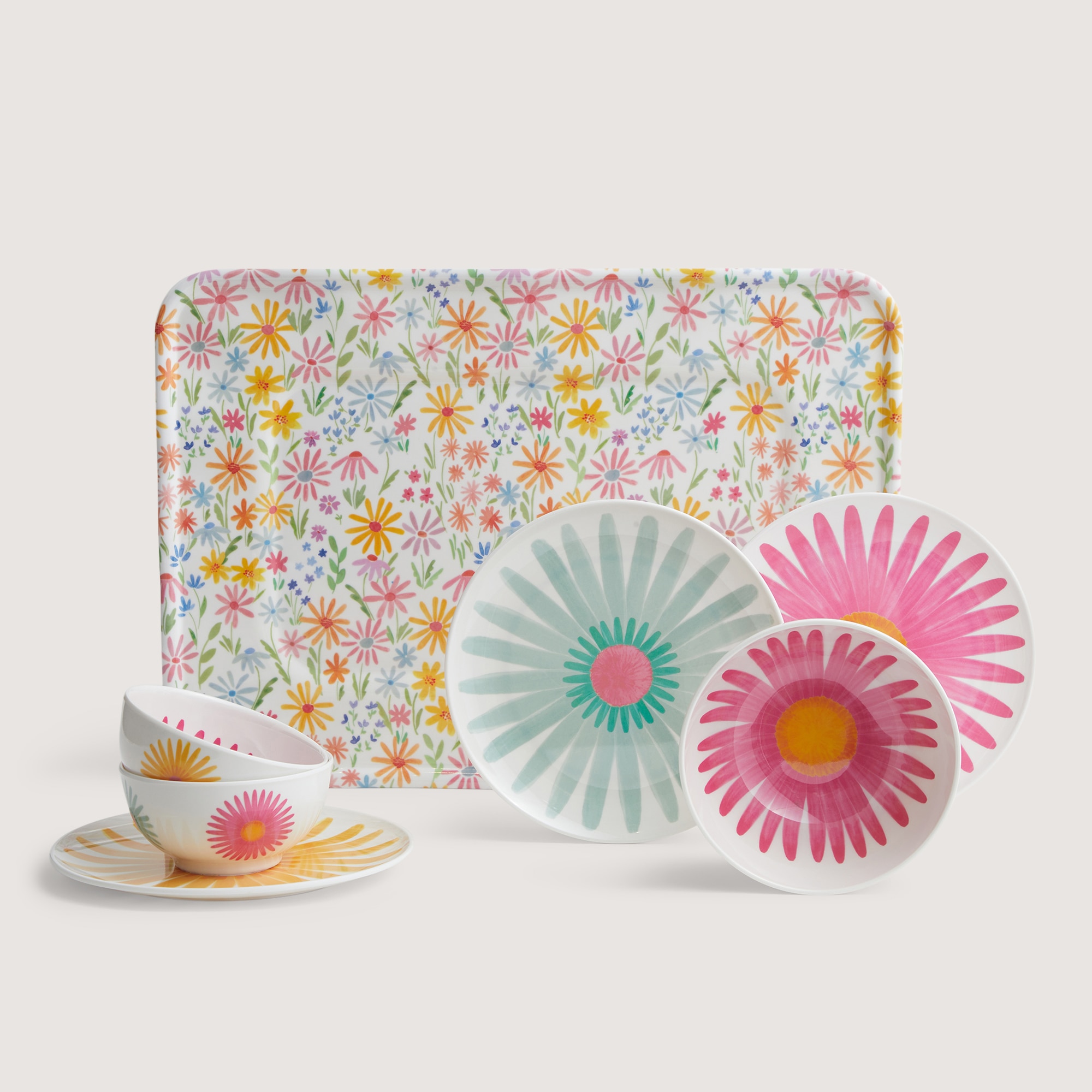 Vajilla por piezas melamina Flower Market Basics ECI 1