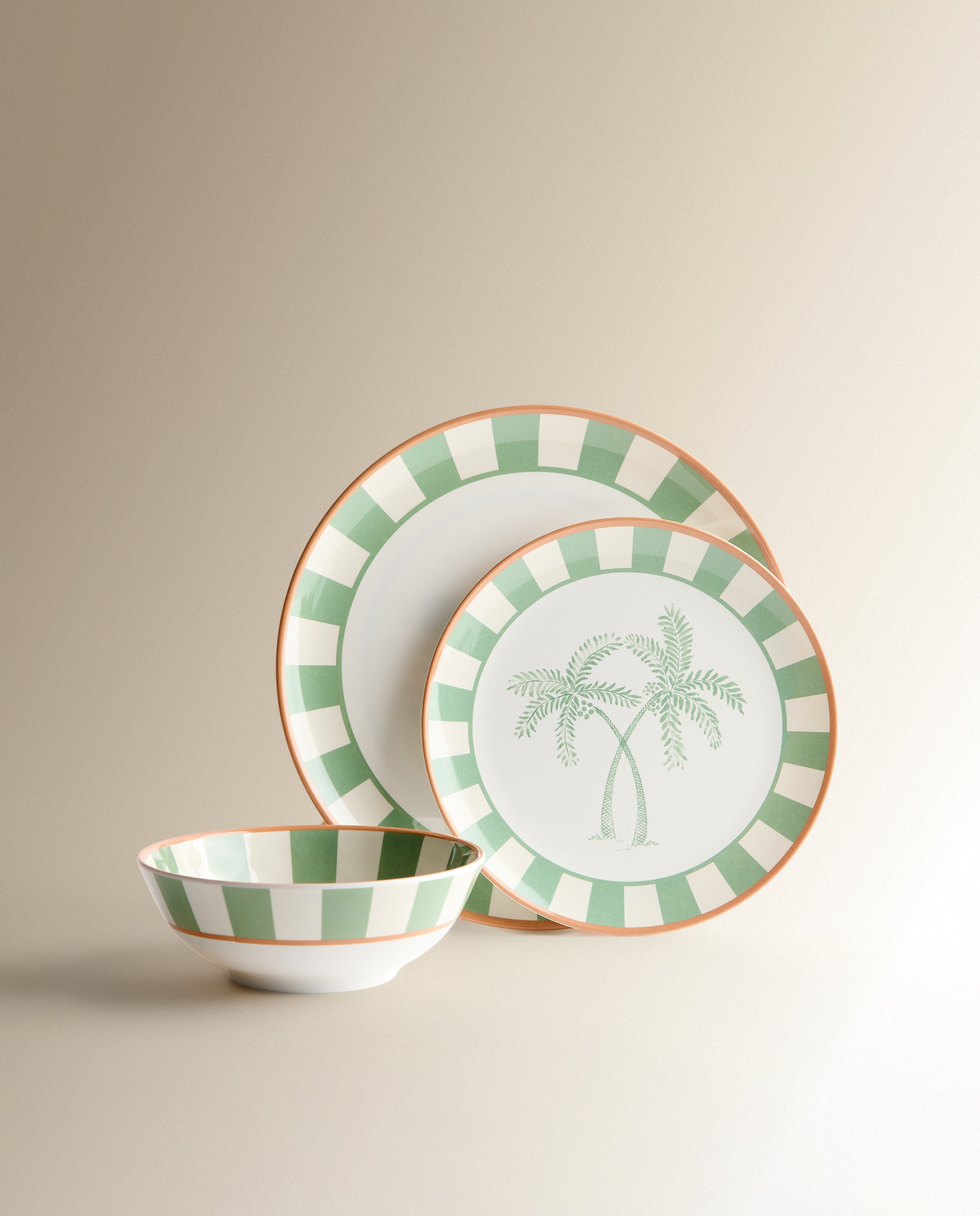 Louça de melamina para exterior à peça Verde Vacances 1