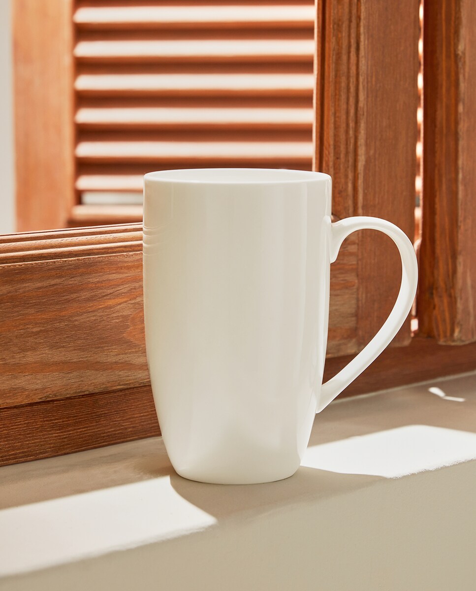 Imagen 0 de Taza mug redonda Bone China Essential El Corte Inglés Blanco
