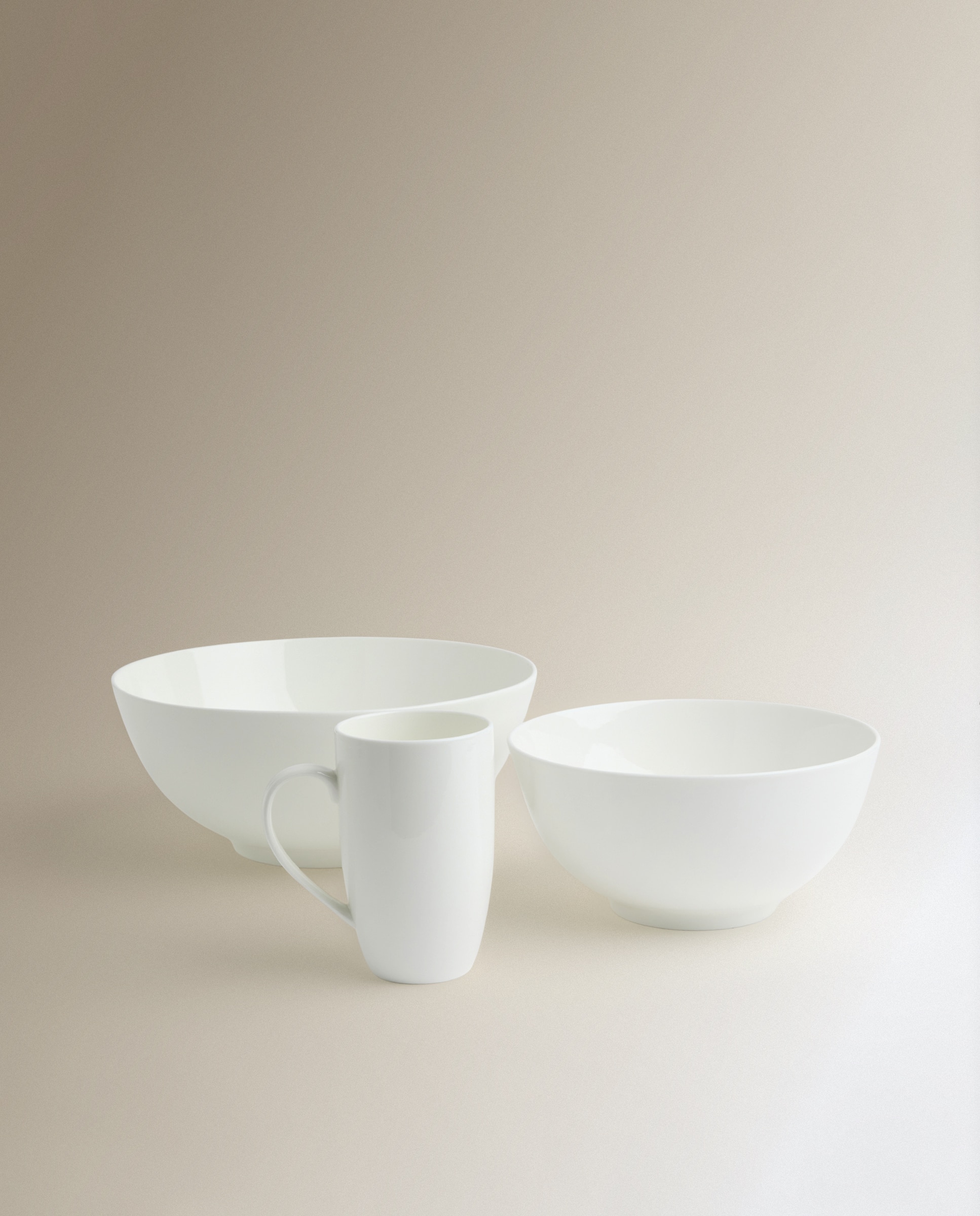 Caneca redonda Bone China Essential El Corte Inglés Branco-6