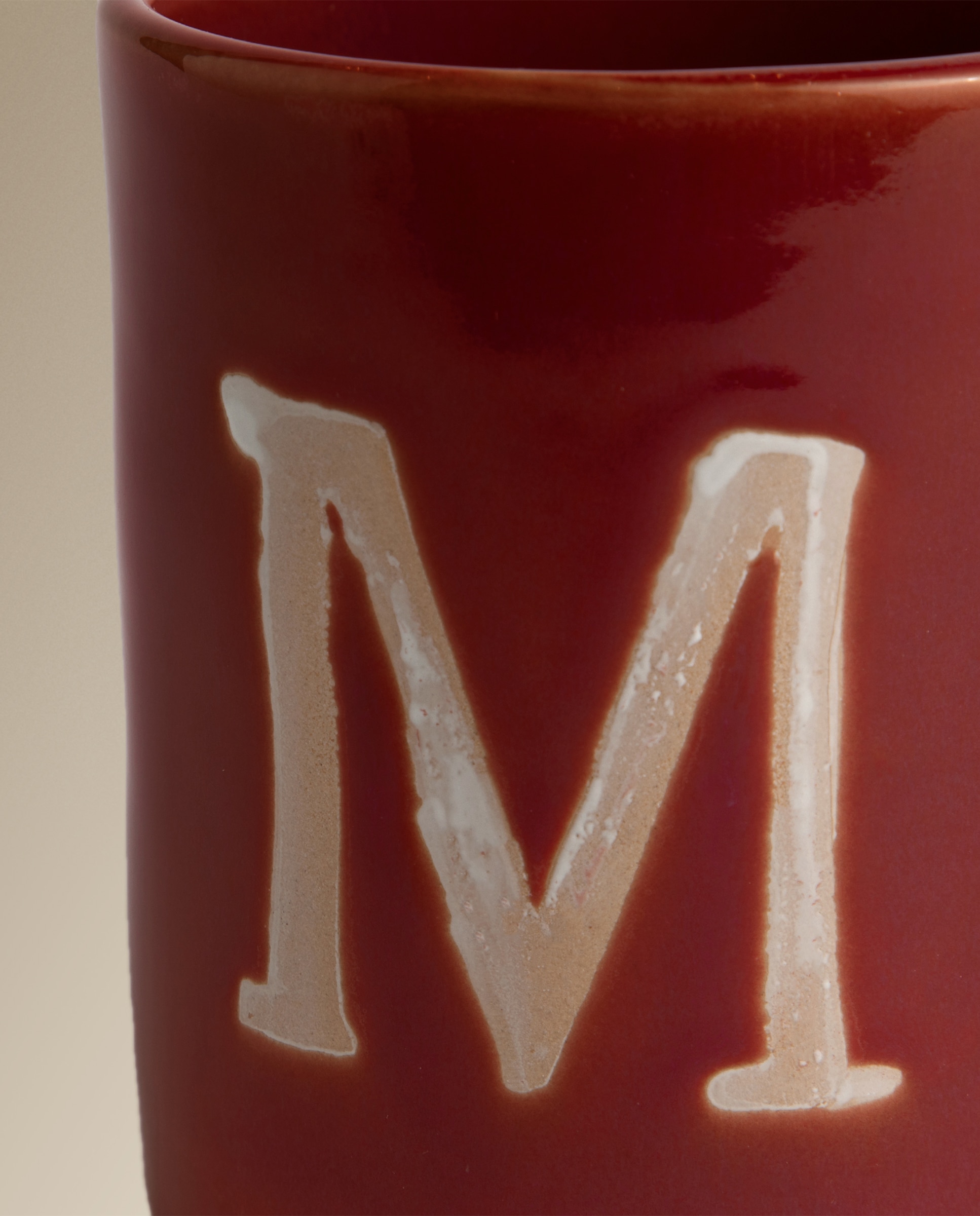 Caneca com Inicial "M" Azul / Branco-4