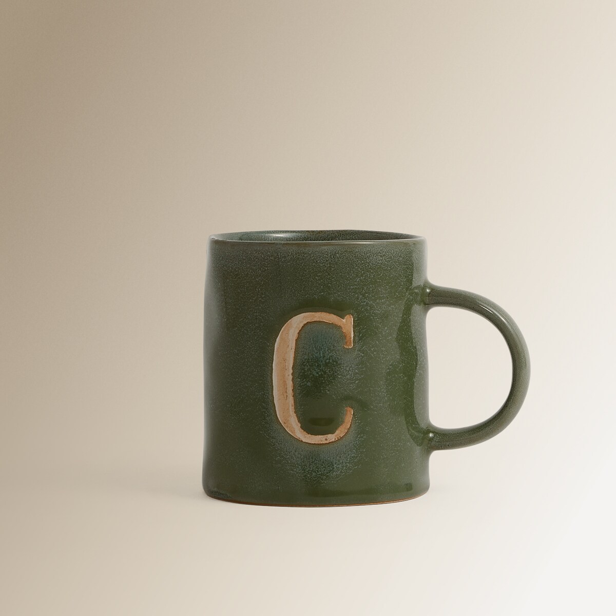 Caneca com Inicial "C" Azul / Branco-1