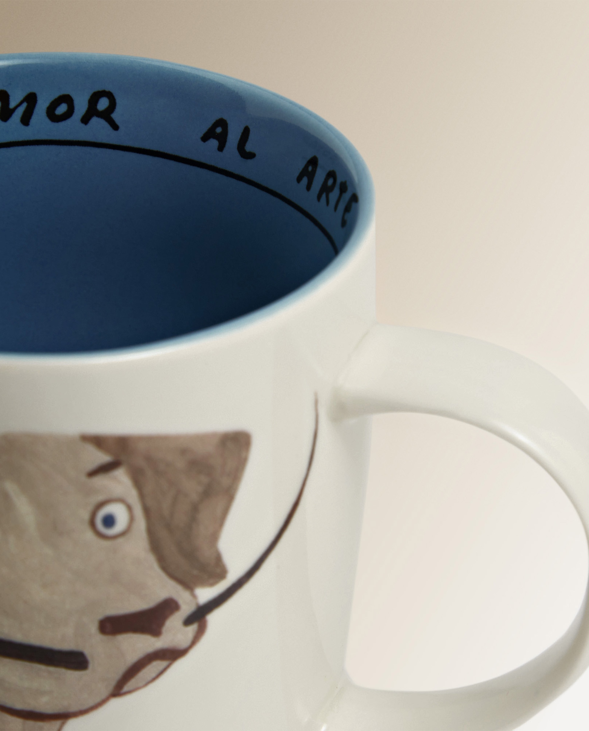 Caneca Cão Dali Azul-3