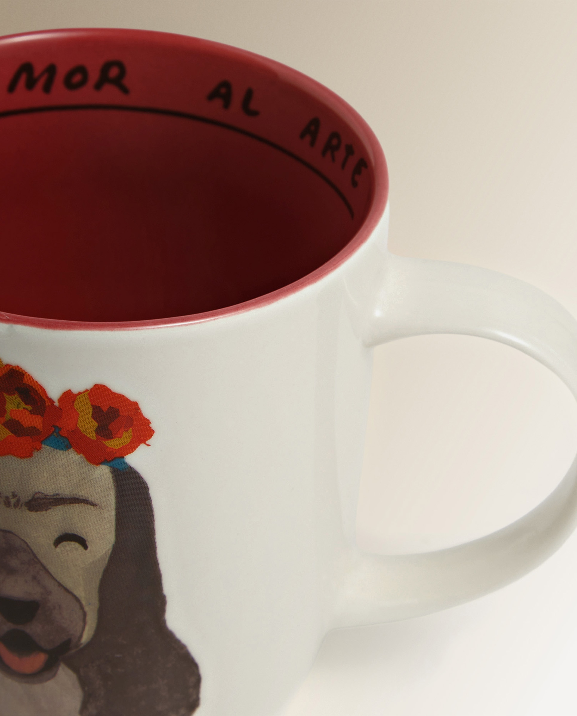 Caneca Cão Frida Rosa-3