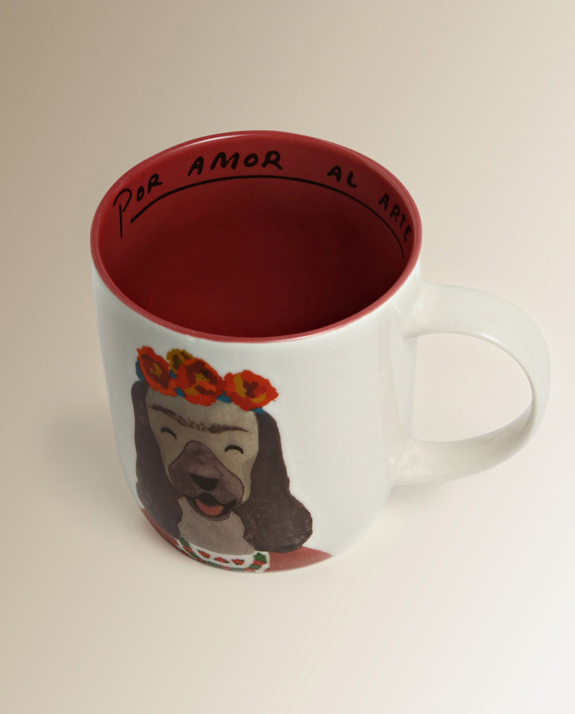 Caneca Cão Frida Rosa-4