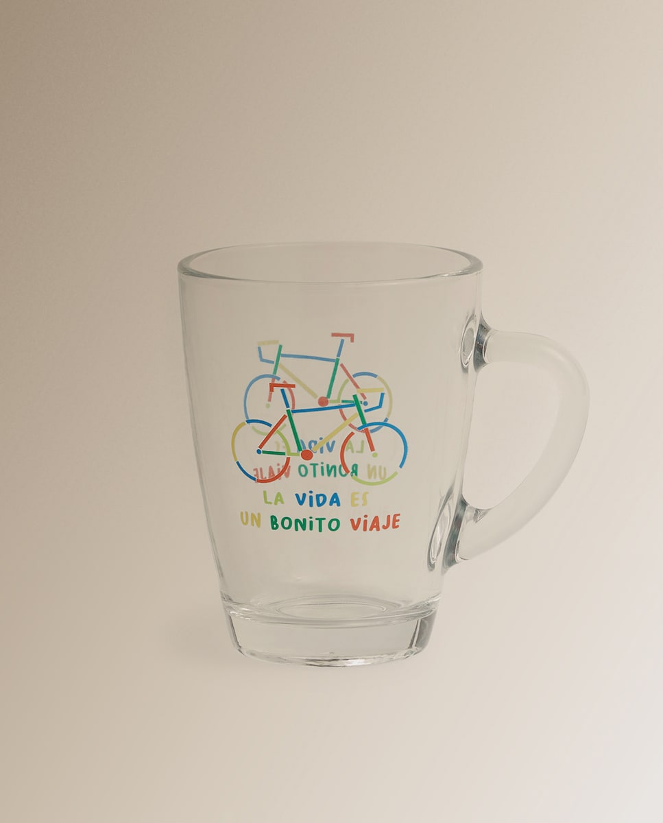 Taza de café Bicicleta Basics El Corte Inglés Transparente-1