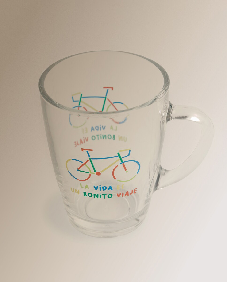 Taza de café Bicicleta Basics El Corte Inglés Transparente-3