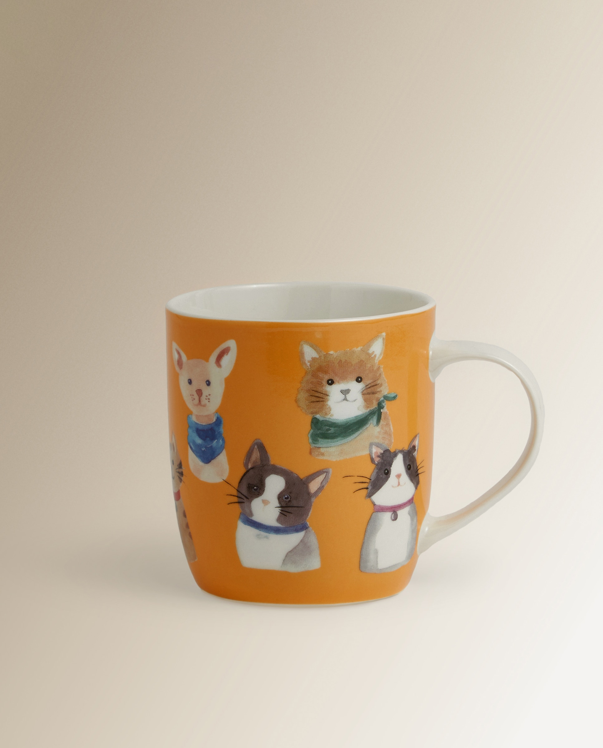 Tigela Mug Gato Doggy Amarelo-1