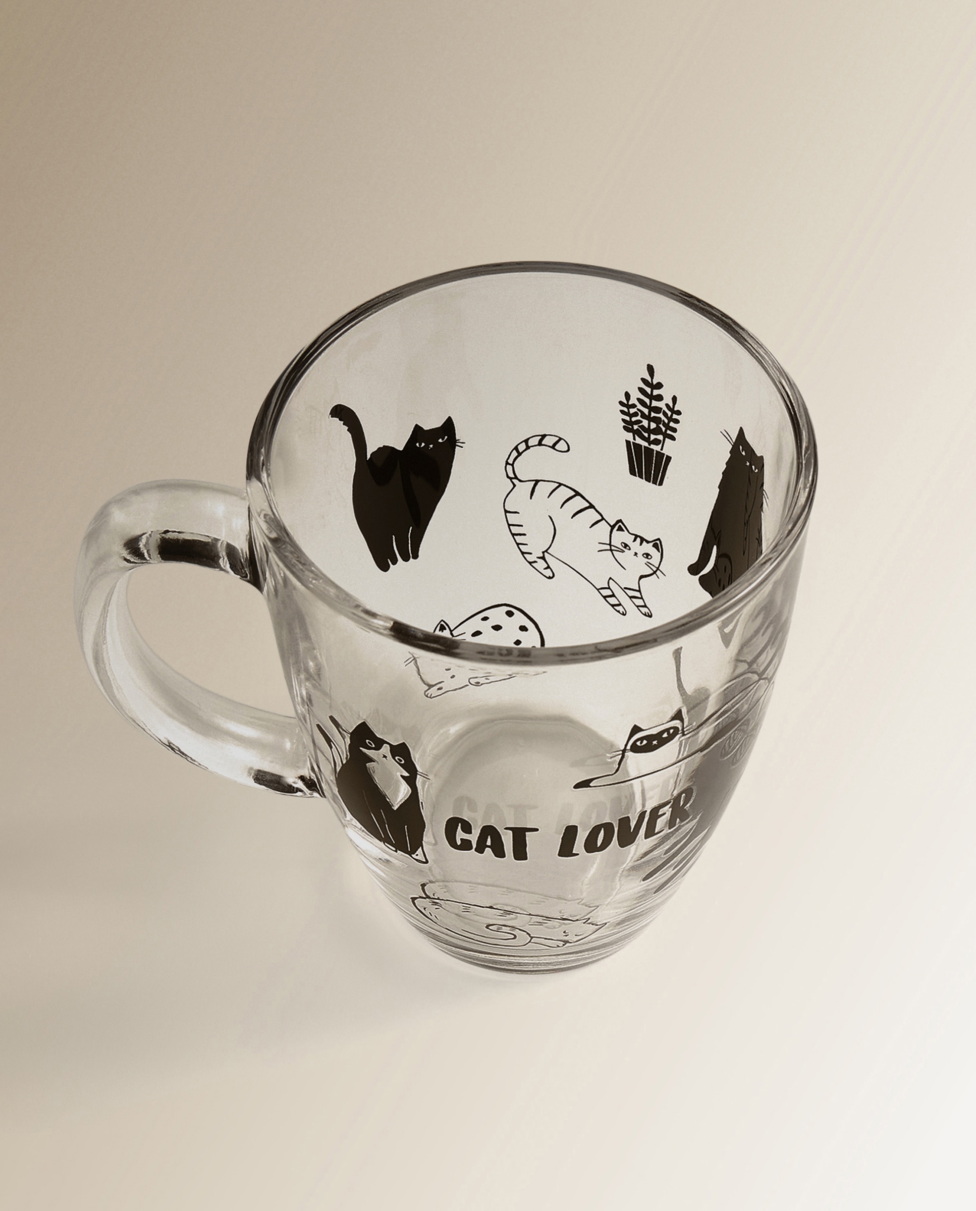 Taza mug gato Mascotas Basics El Corte Inglés Transparente-2