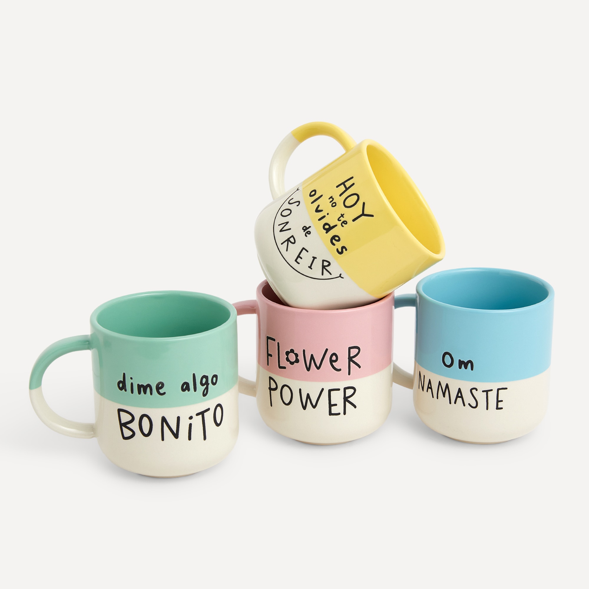 Taza Sonreir Basics El Corte Inglés Amarillo-3