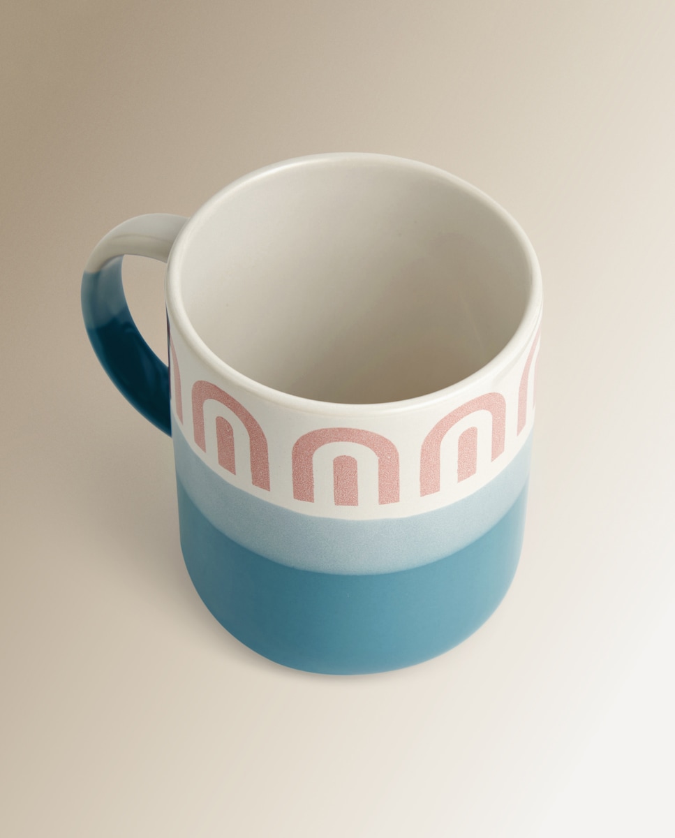 Taza mug Ondas arcos Basics El Corte Inglés Multicolor-3