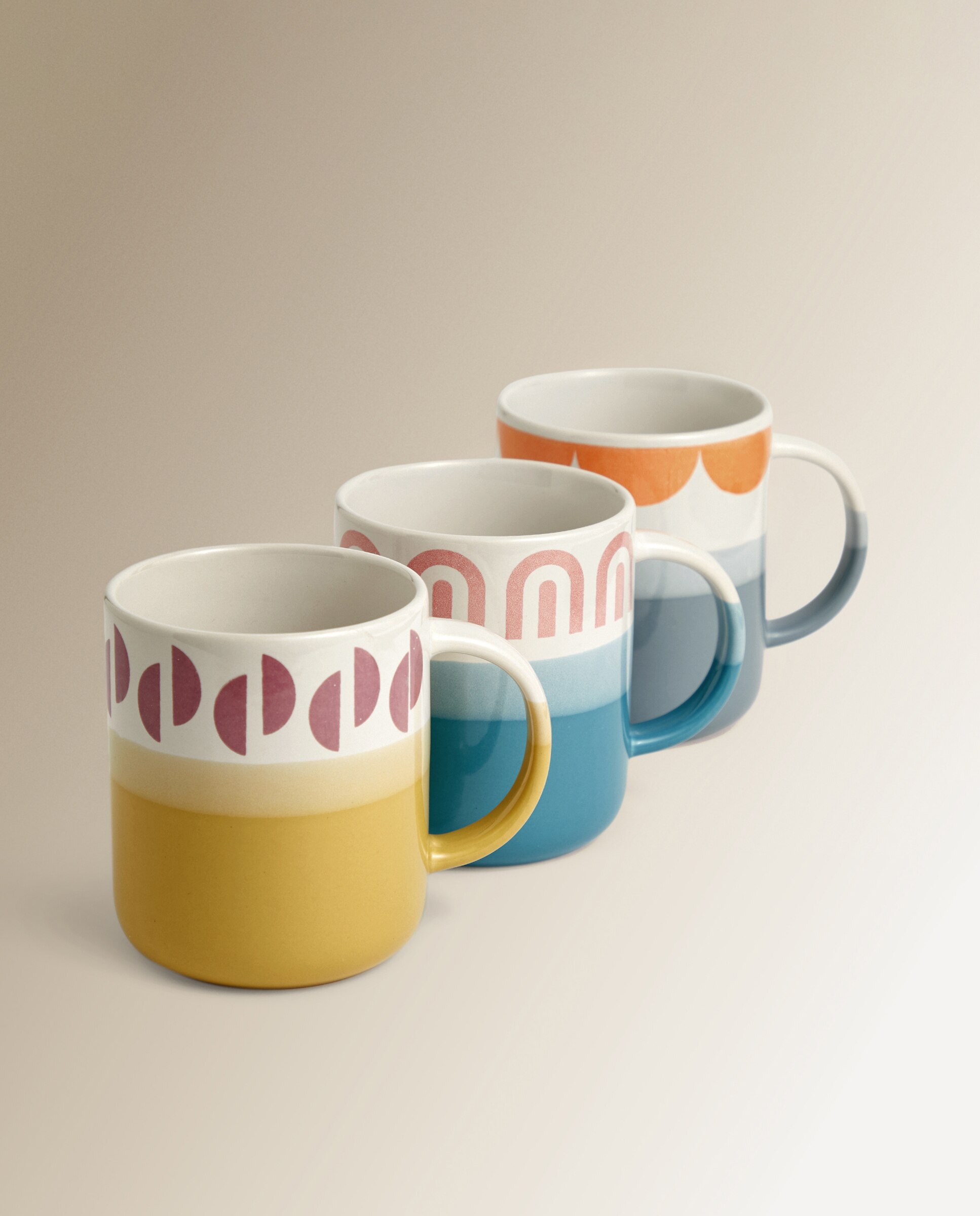 Taza mug Ondas arcos Basics El Corte Inglés Multicolor-3