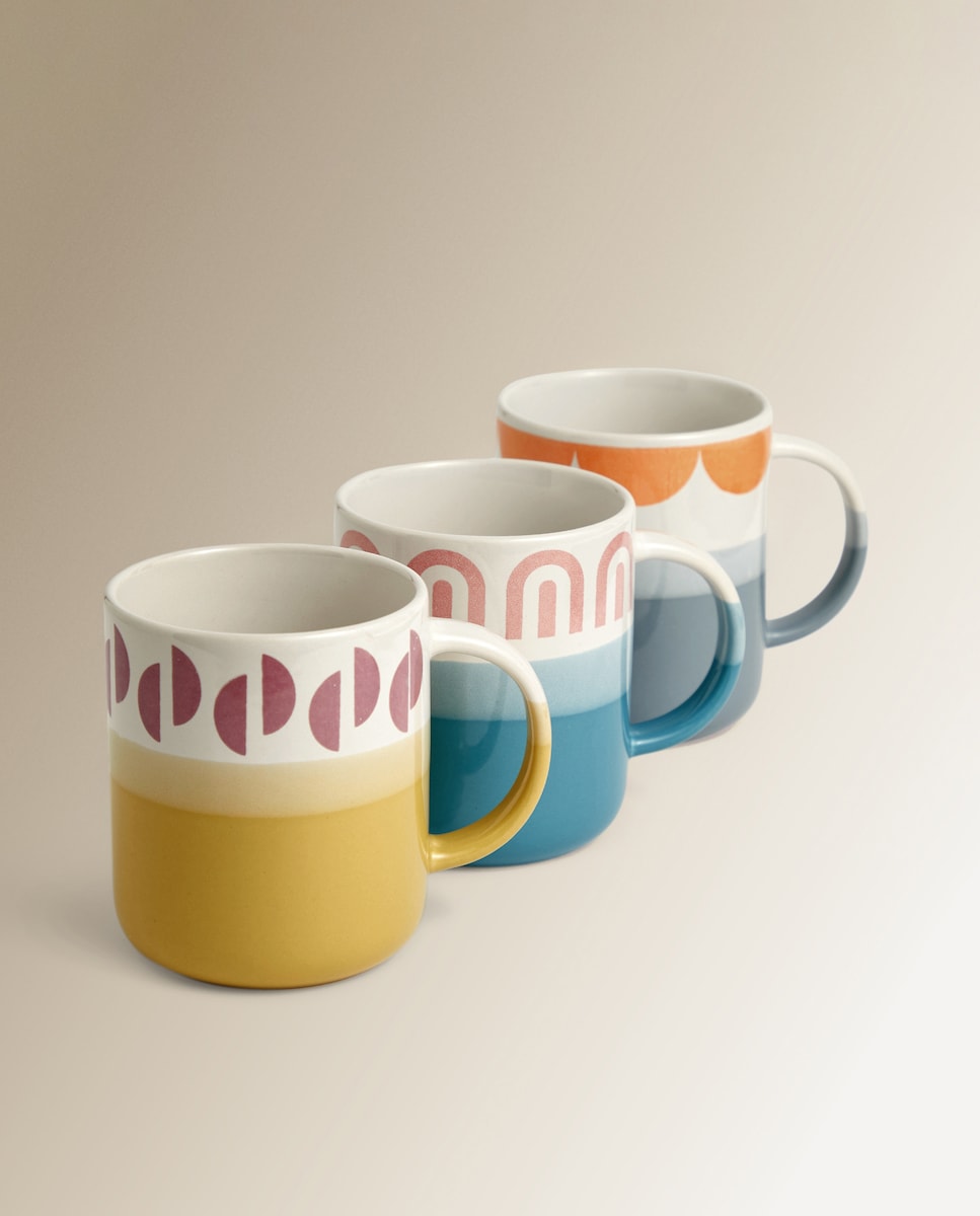 Taza mug Ondas semicírculos Basics El Corte Inglés Multicolor-4