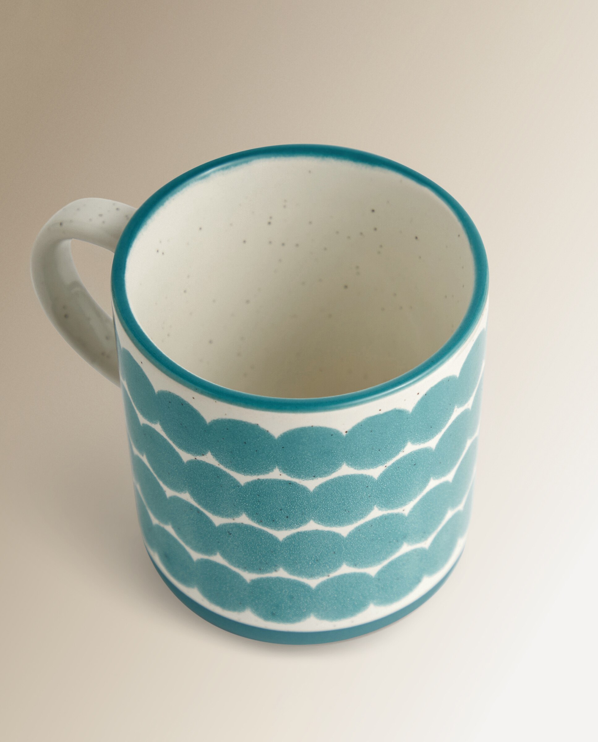 Taza mug Ondas círculos Basics El Corte Inglés Verde-2