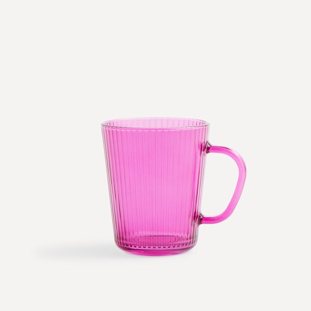 Imagen 0 de Taza mug de vidrio facetado Basics El Corte Inglés