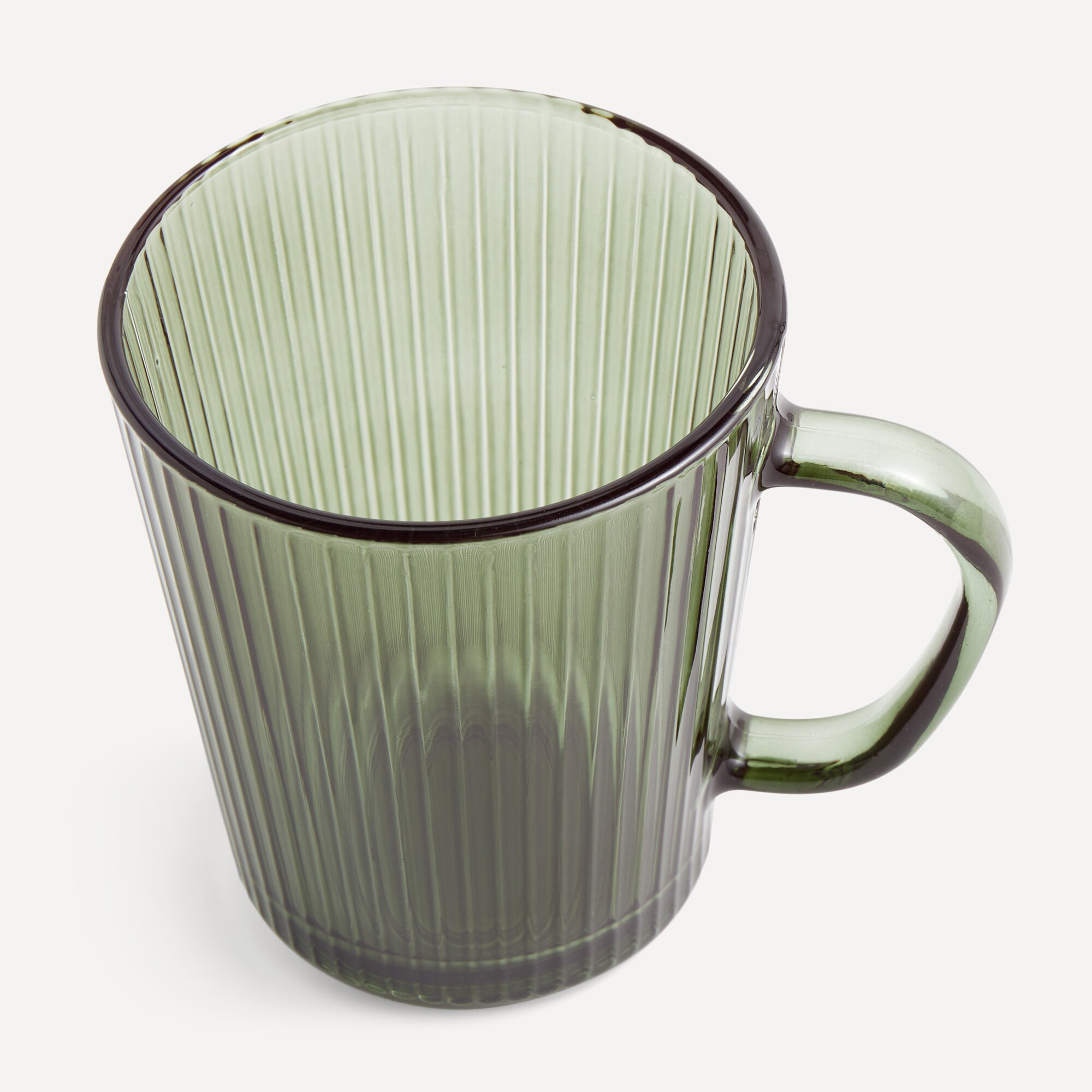 Taza mug de vidrio facetado Basics El Corte Inglés Verde-2
