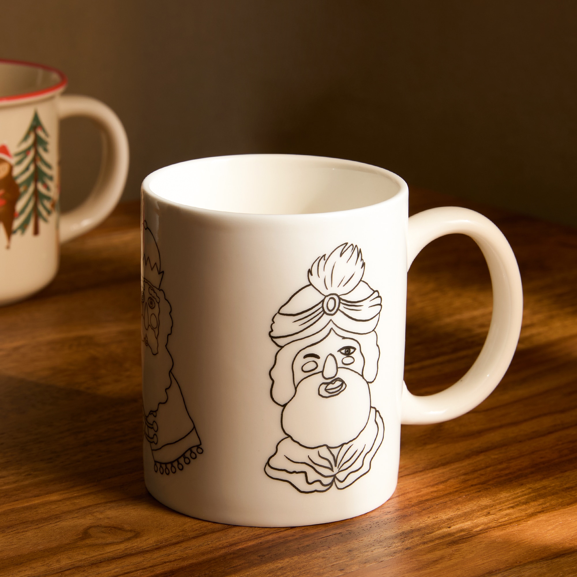 Imagen 0 de Taza mug para pintar Reyes Magos DIY Navidad Blanco
