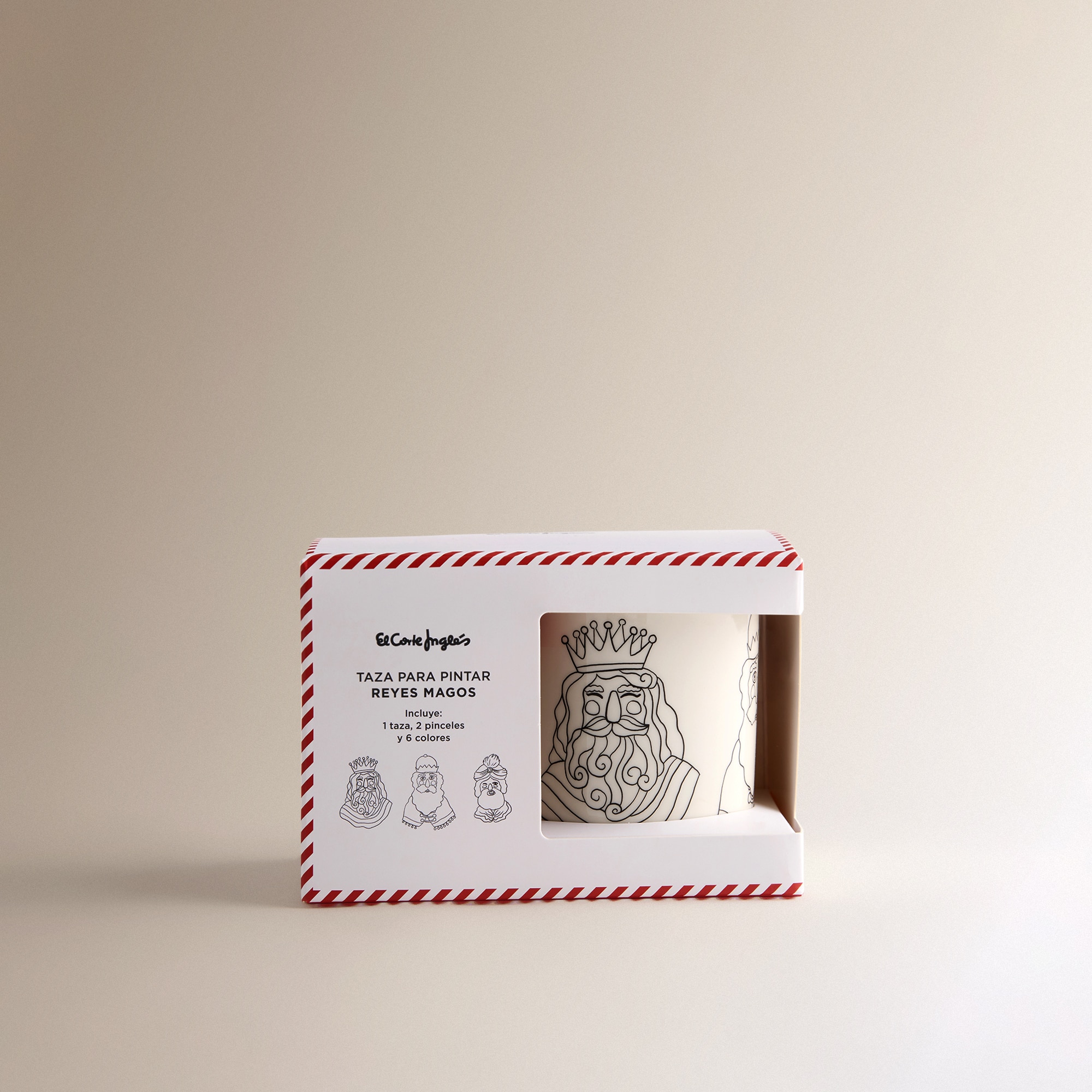 Taza mug para pintar Reyes Magos DIY Navidad - Blanco Blanco-6