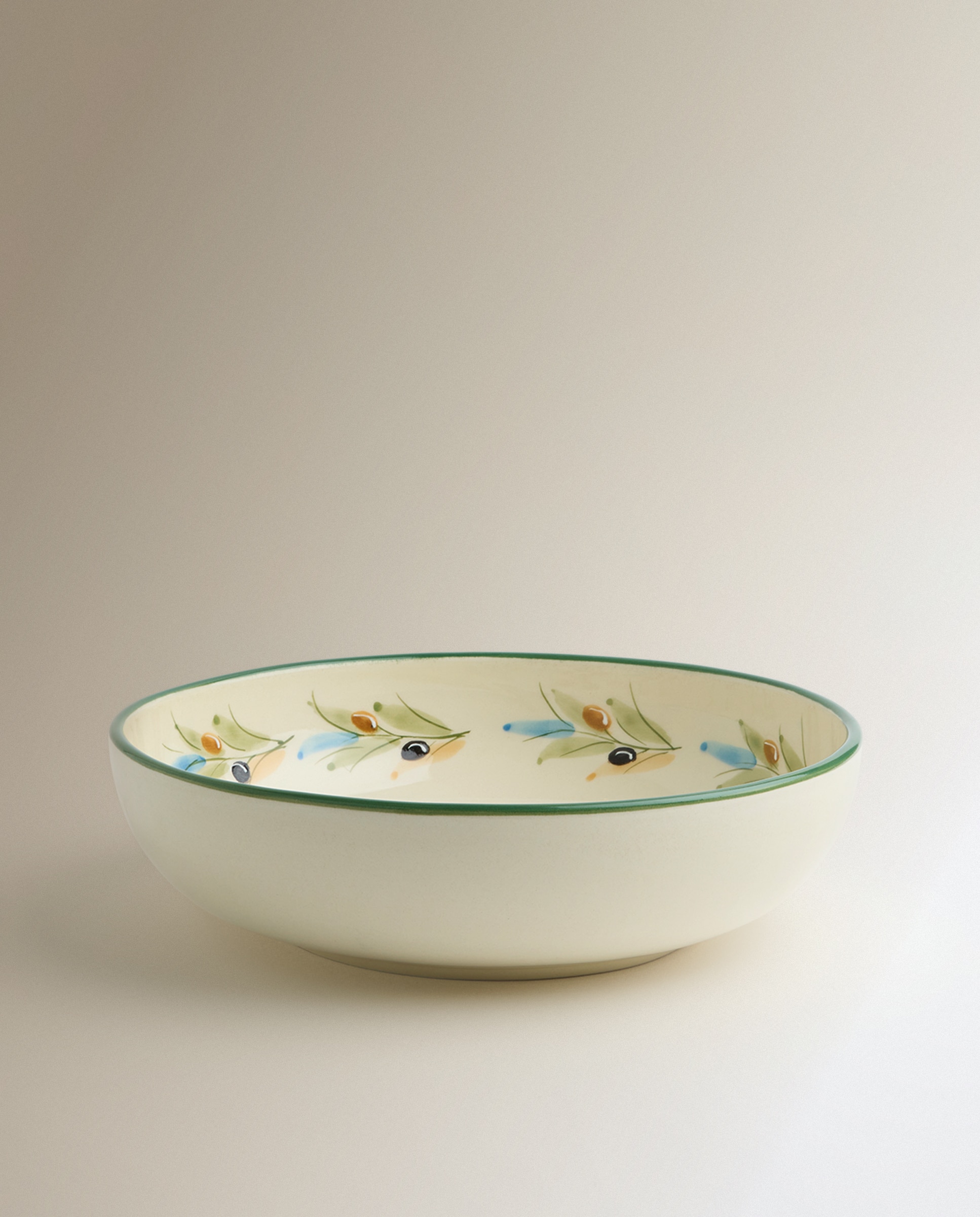 Saladeira Pintada à Mão Olivo Multicolor-3