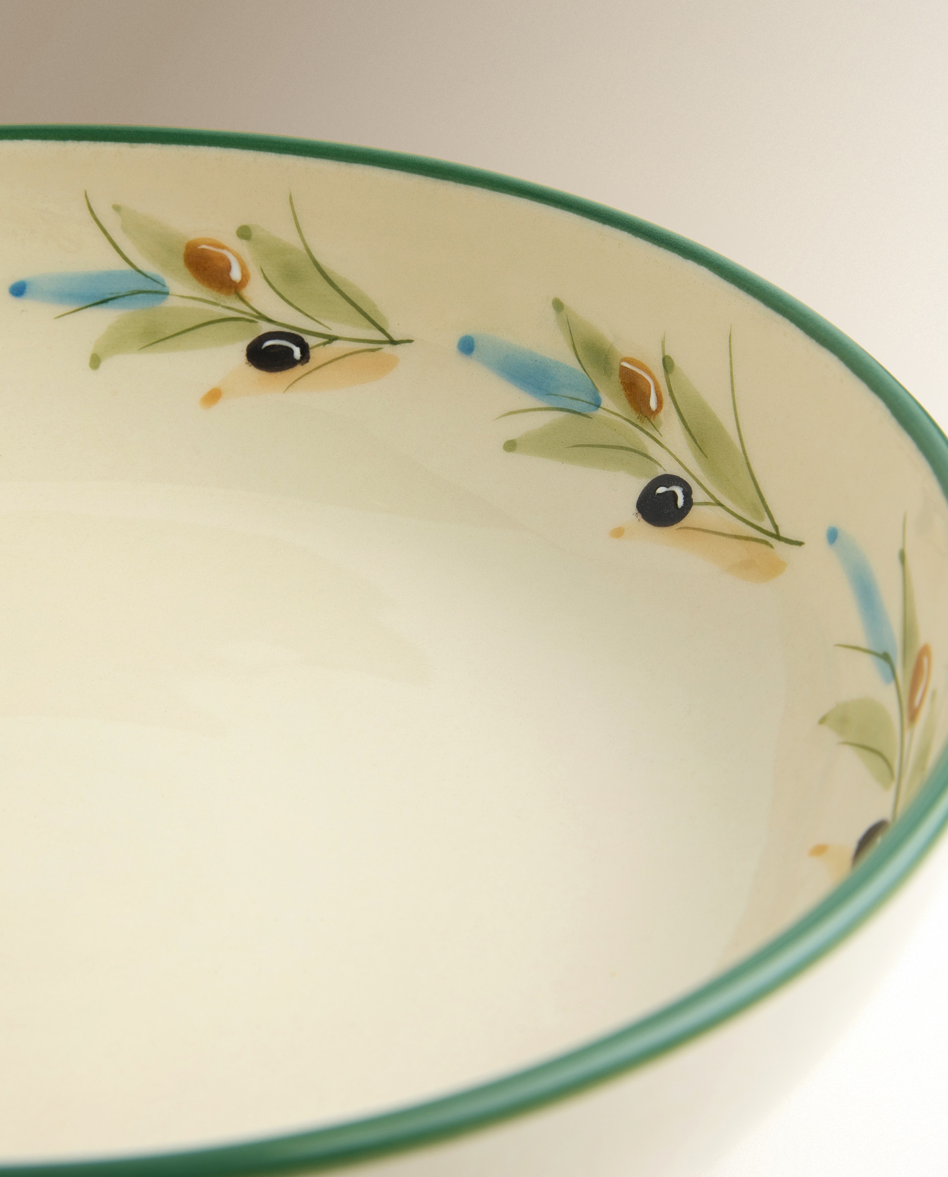 Saladeira Pintada à Mão Olivo Multicolor-4