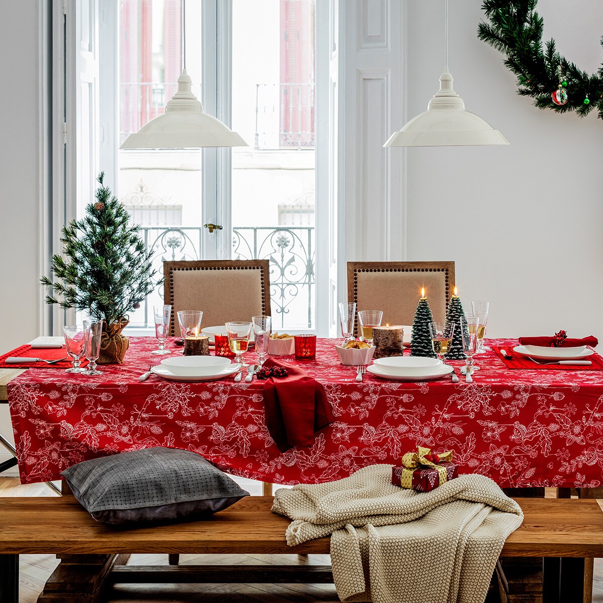 Travessa redonda Bone China Essential El Corte Inglés Branco-2