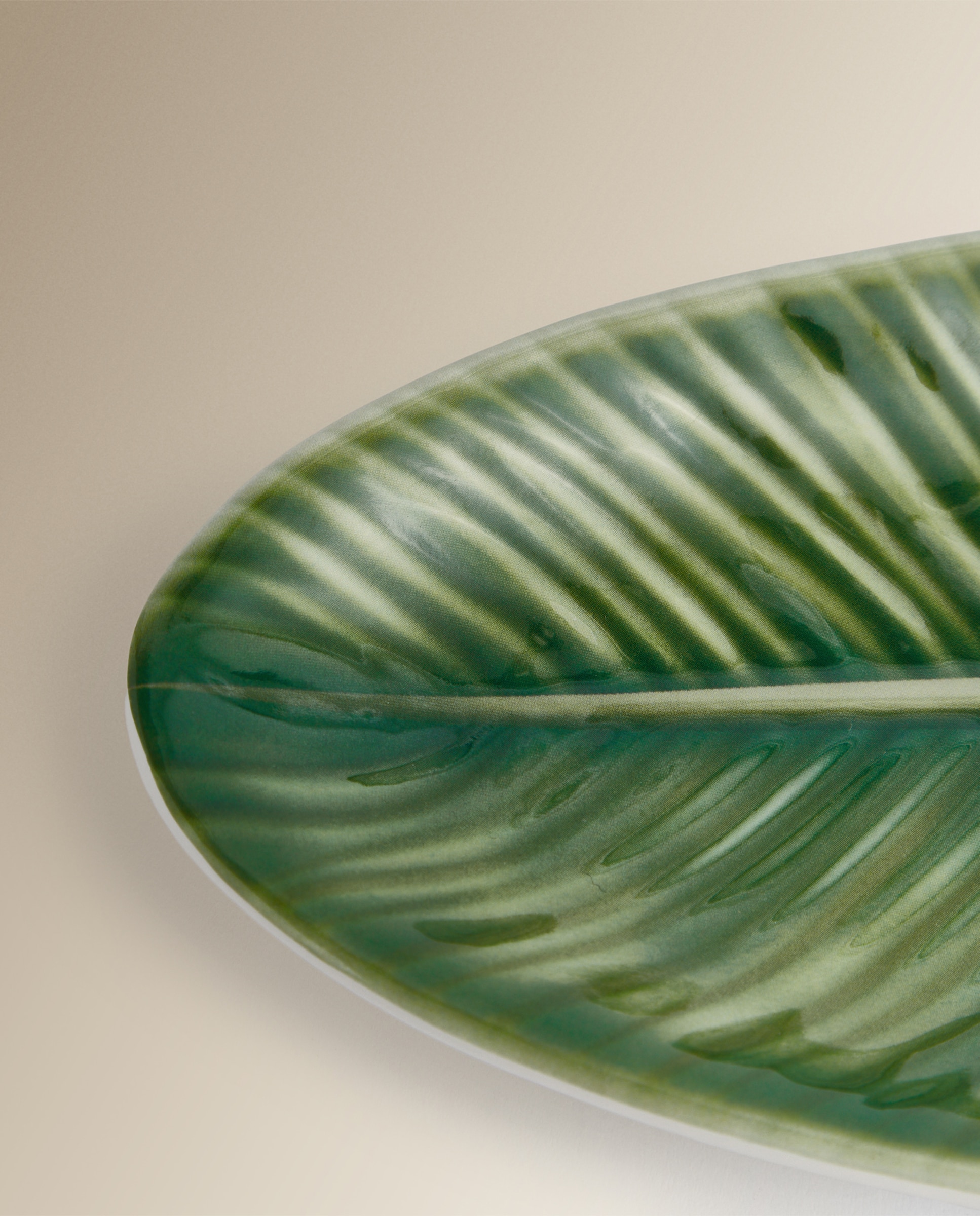 Travessa em forma de folha de melamina Selva El Corte Inglés Verde-5