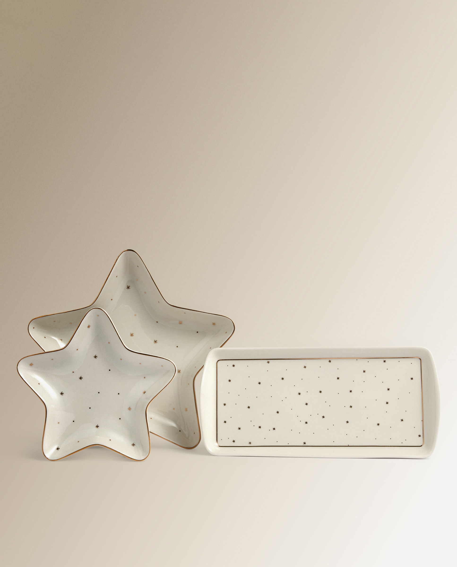 Travessa Retangular Estrelas Branco-4