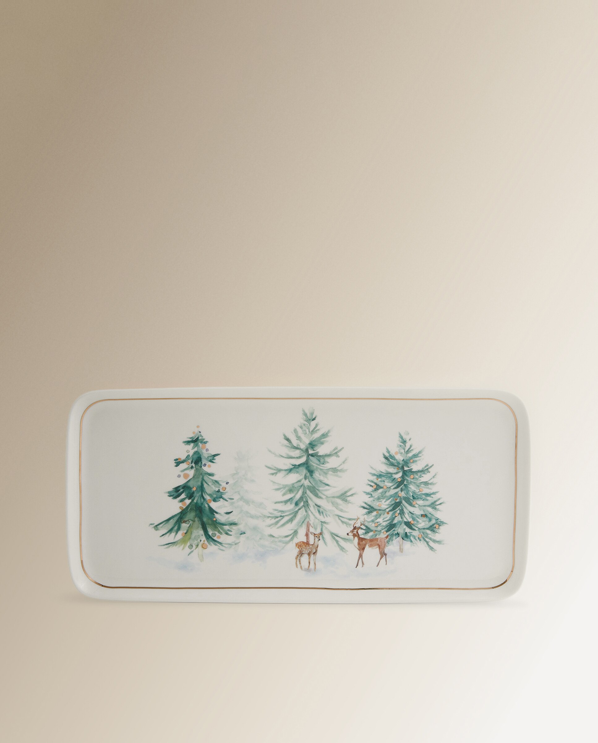 Travessa Retangular Polo Norte Natal Branco-1