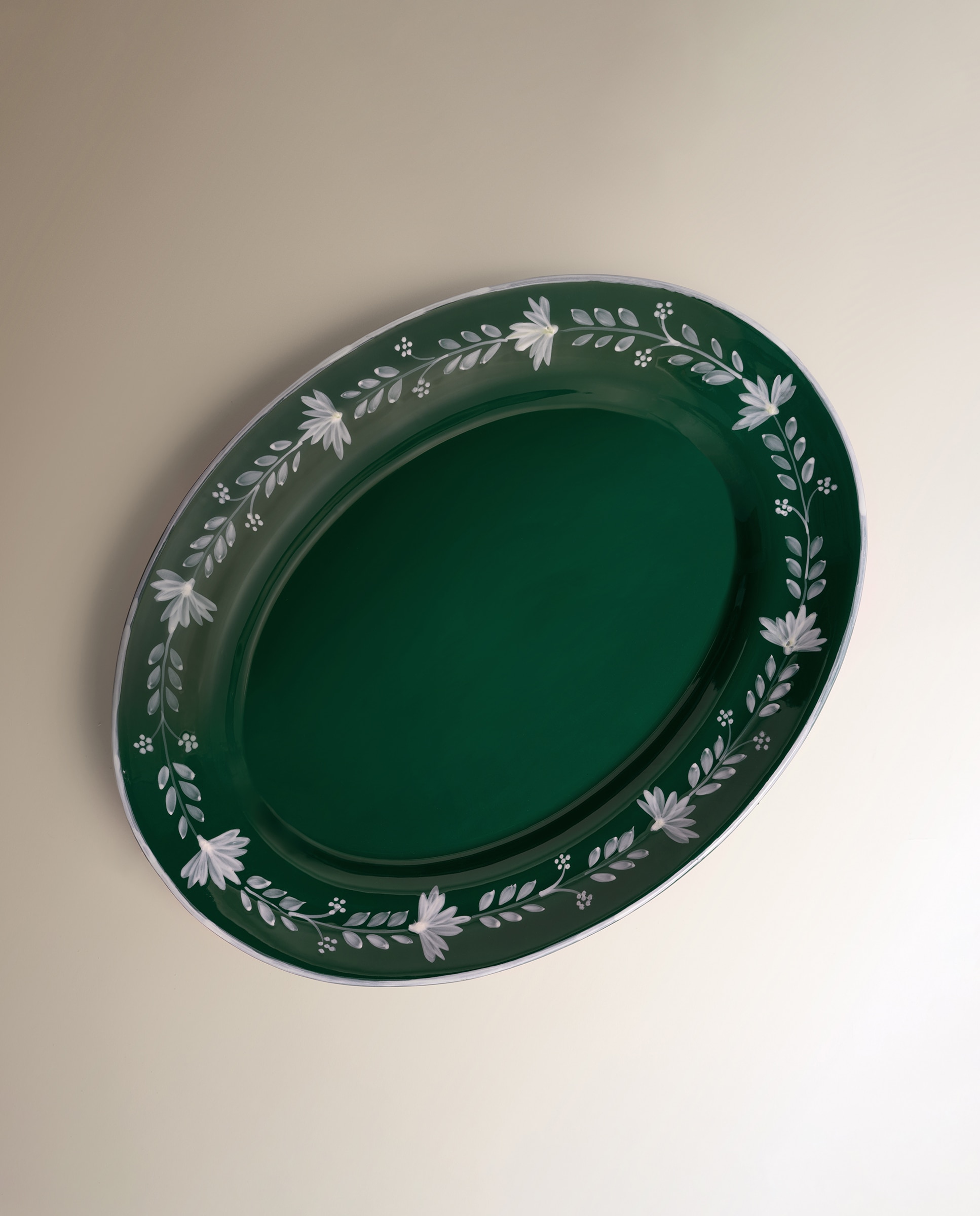 Travessa Pintada à Mão Alameda - Verde Verde-3