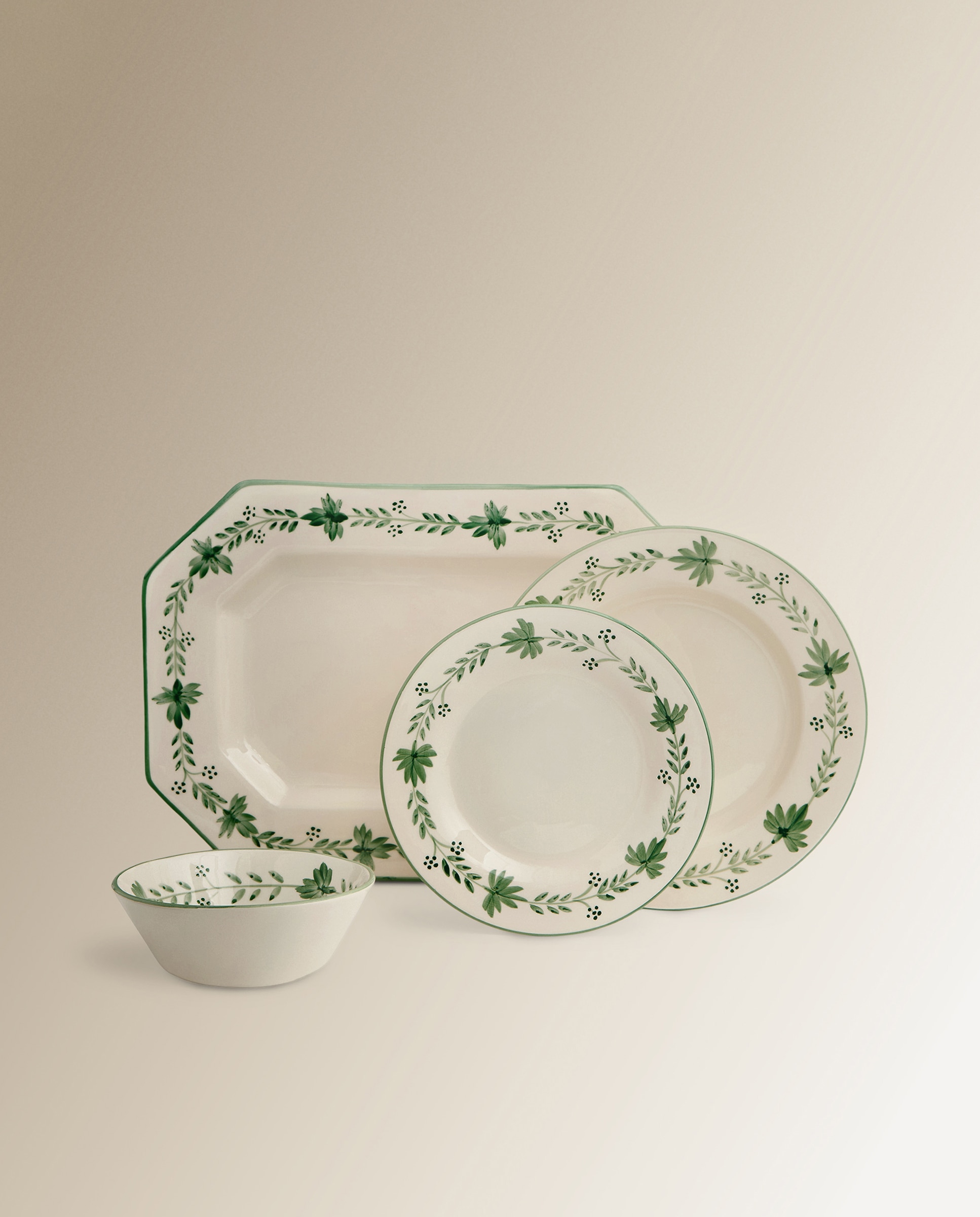 Travessa Pintada à Mão Alameda - Branco Branco-5