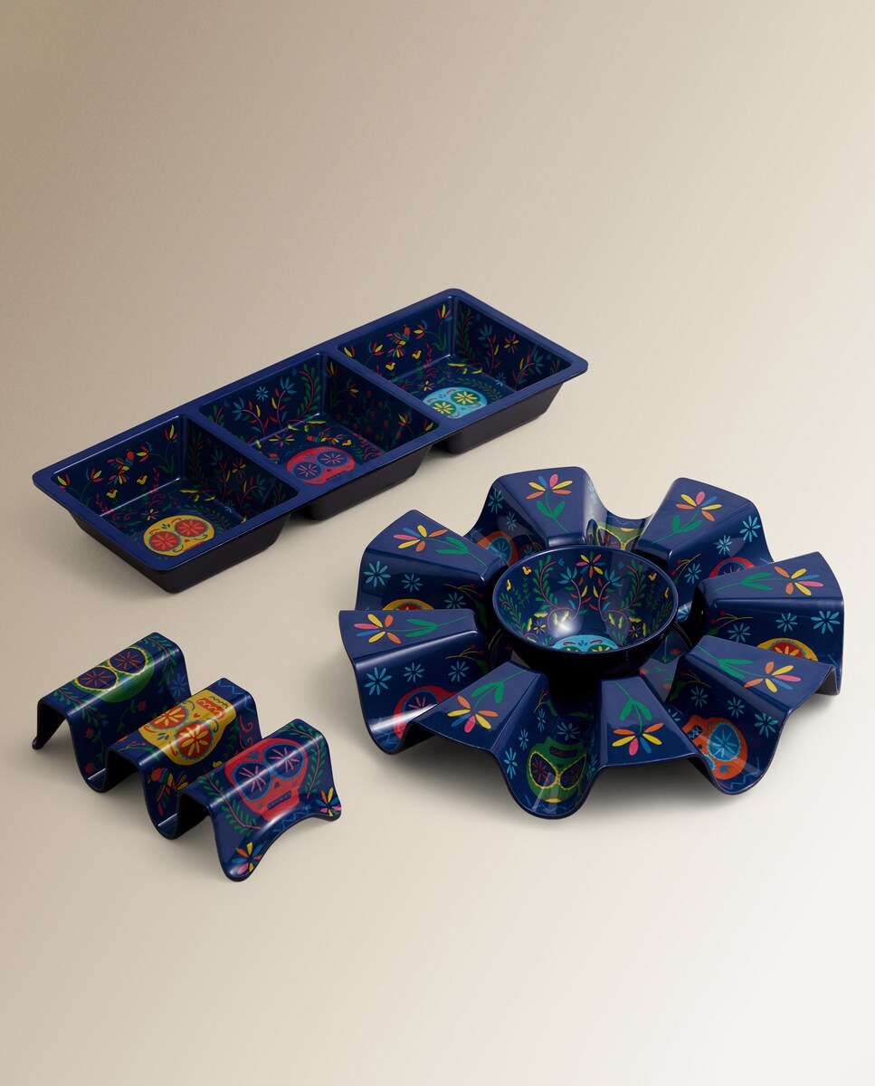 Bandeja redonda para tacos de melamina Jalisco Basics El Corte Inglés